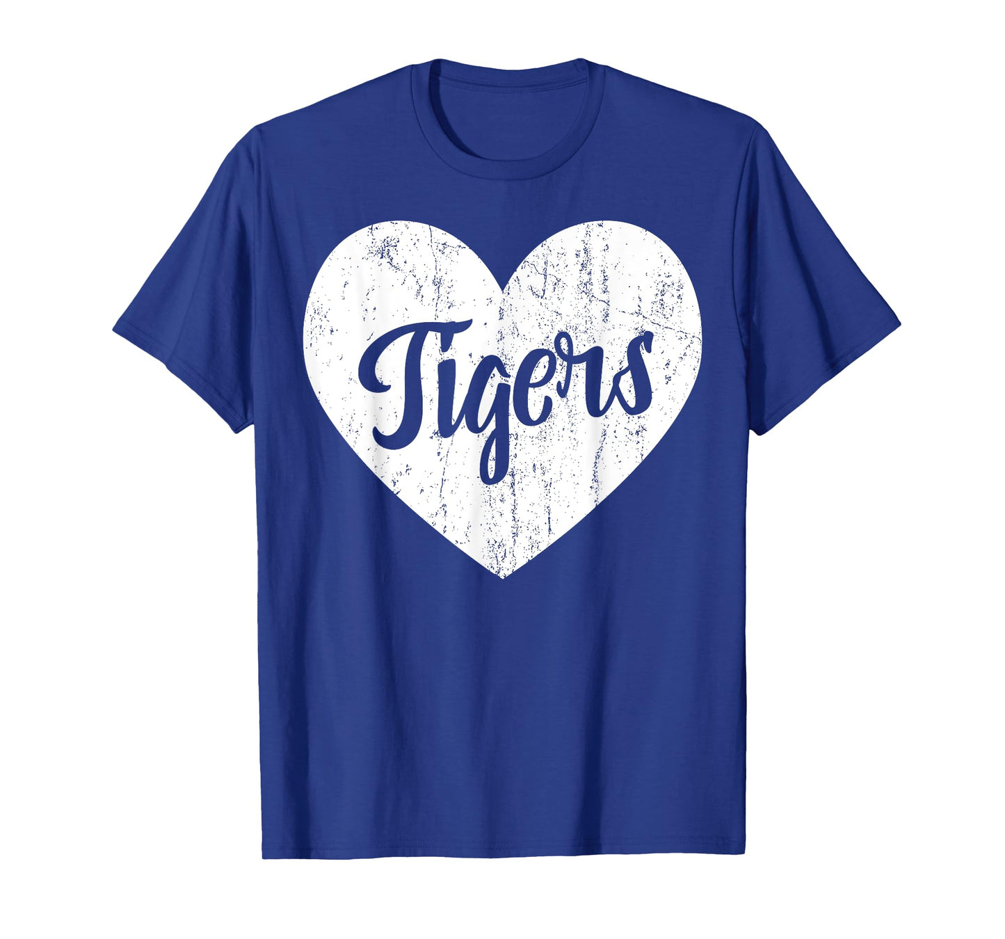 Tigers School Sports Fan Team Spirit Mascot Cute Heart Gift T-Shirt