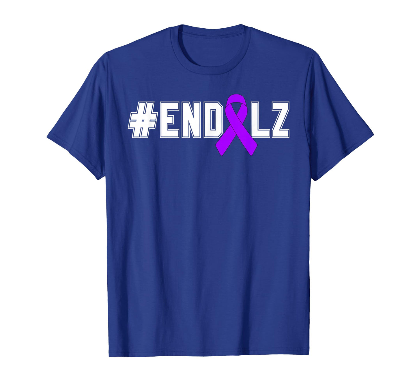 End Alz Purple Ribbon Alzheimer's Awareness Month Warrior T-Shirt