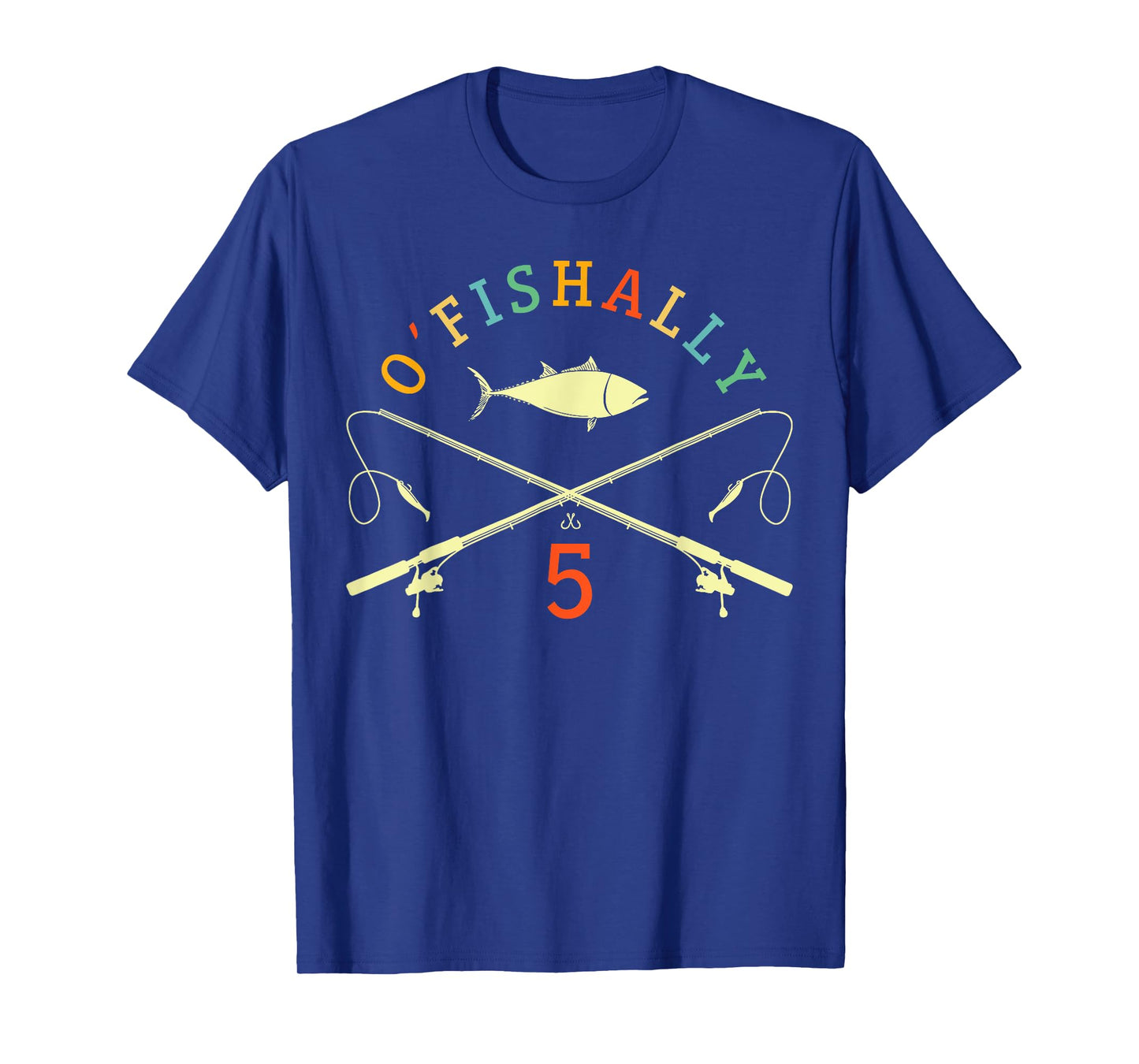O-Fishally 5 Years Old Fisherman 5th Birthday Fishing T-Shirt