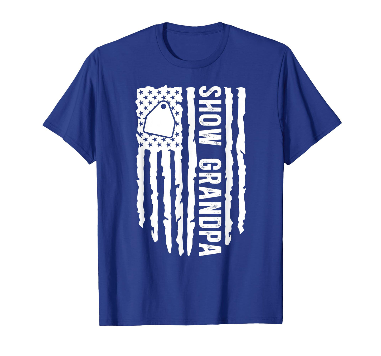 Livestock Show Grandpa US Flag Livestock Show Grandfather T-Shirt