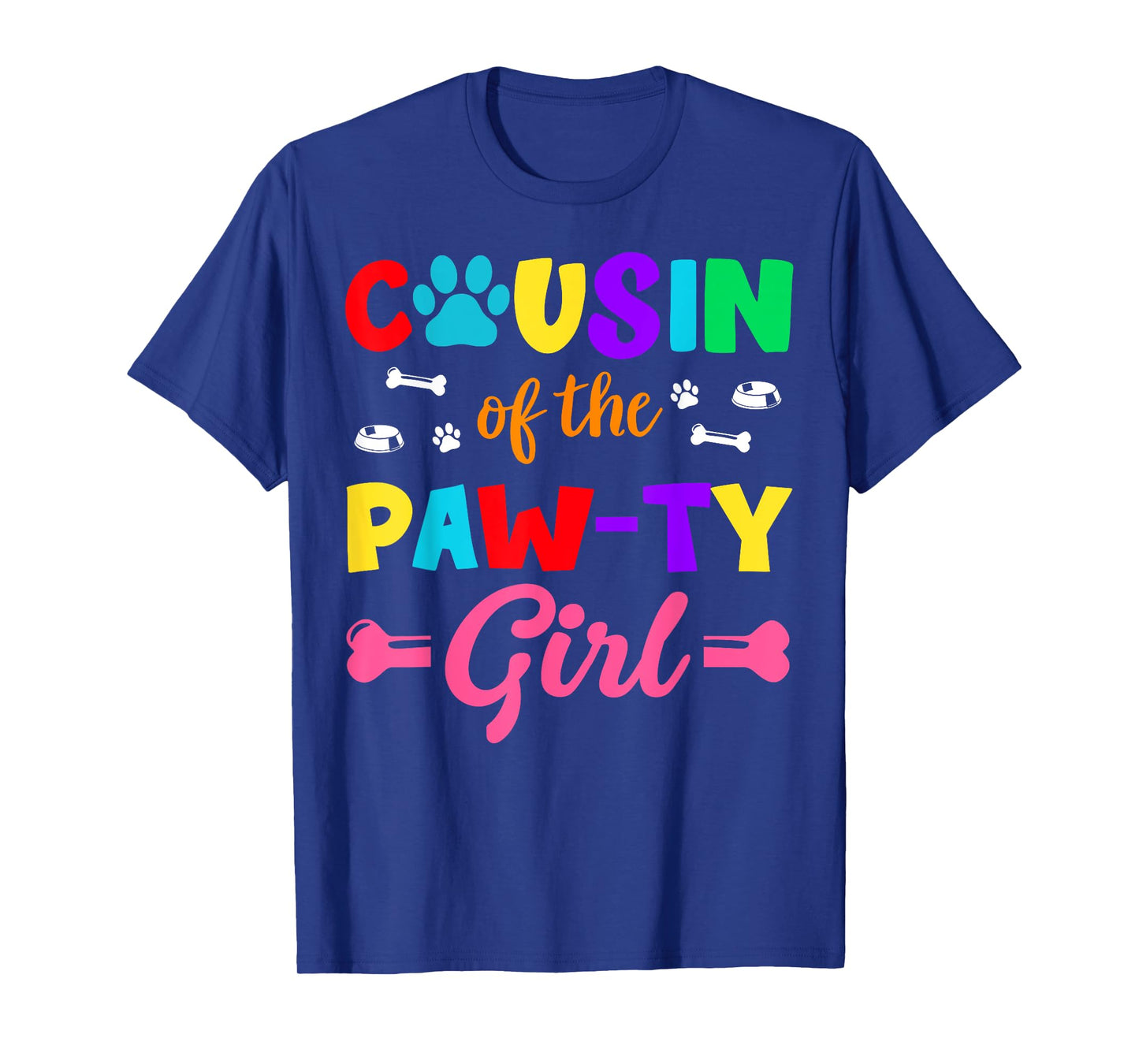 Cousin Of The Paw-ty Girl Dog Family Matching Party T-Shirt