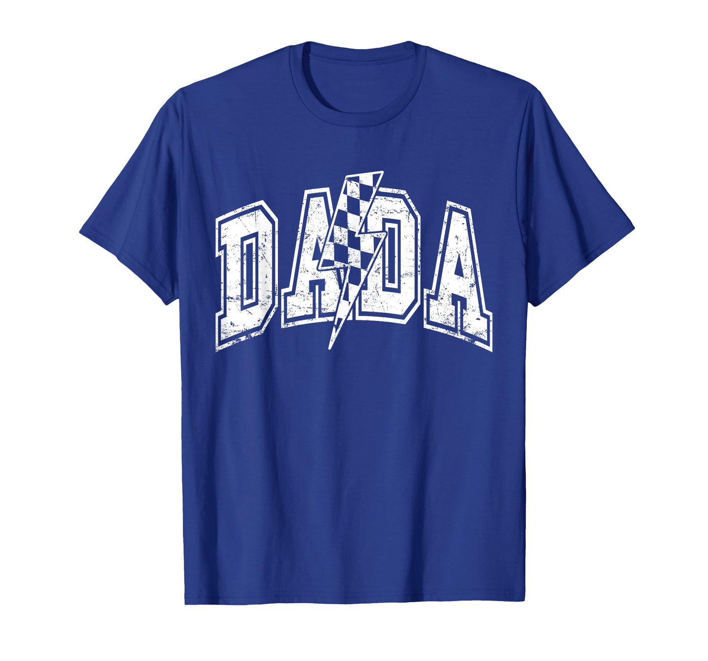 Dada Lightning Bolt Checkered Father's Day Dad Grandpa Men T-Shirt