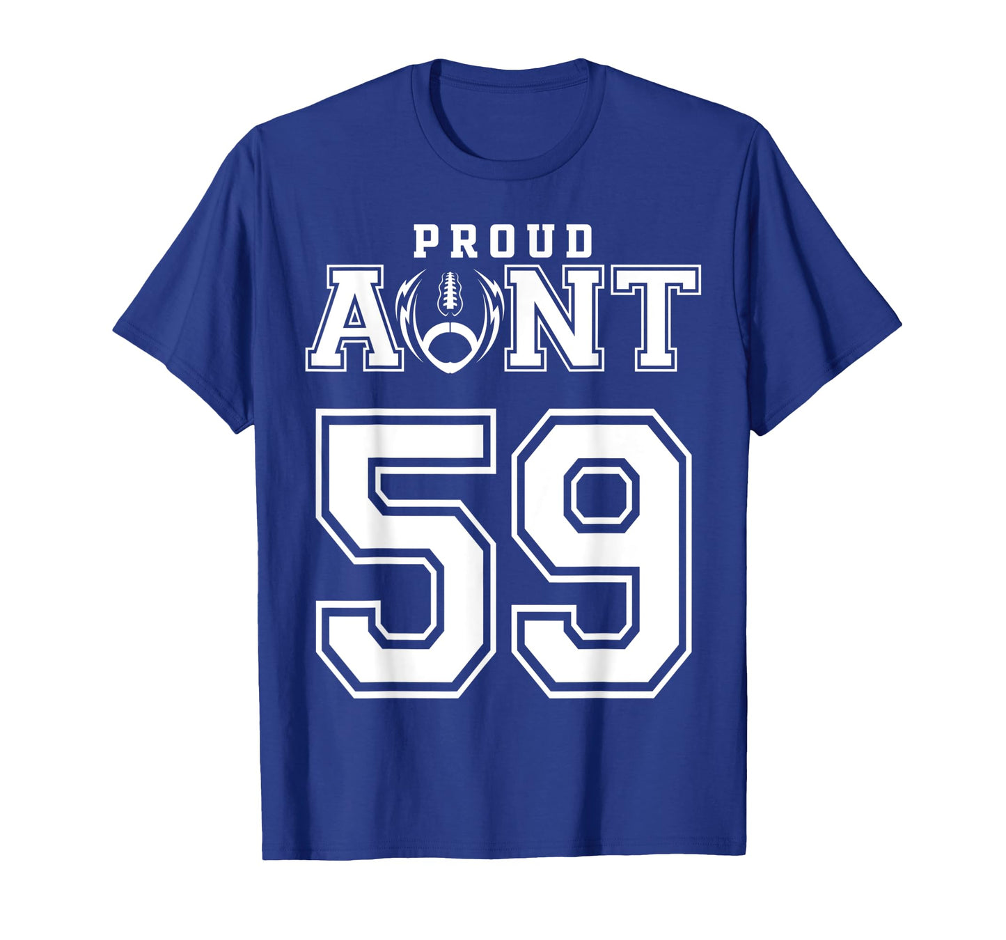 Custom Proud Football Aunt Number 59 Personalized For Women T-Shirt