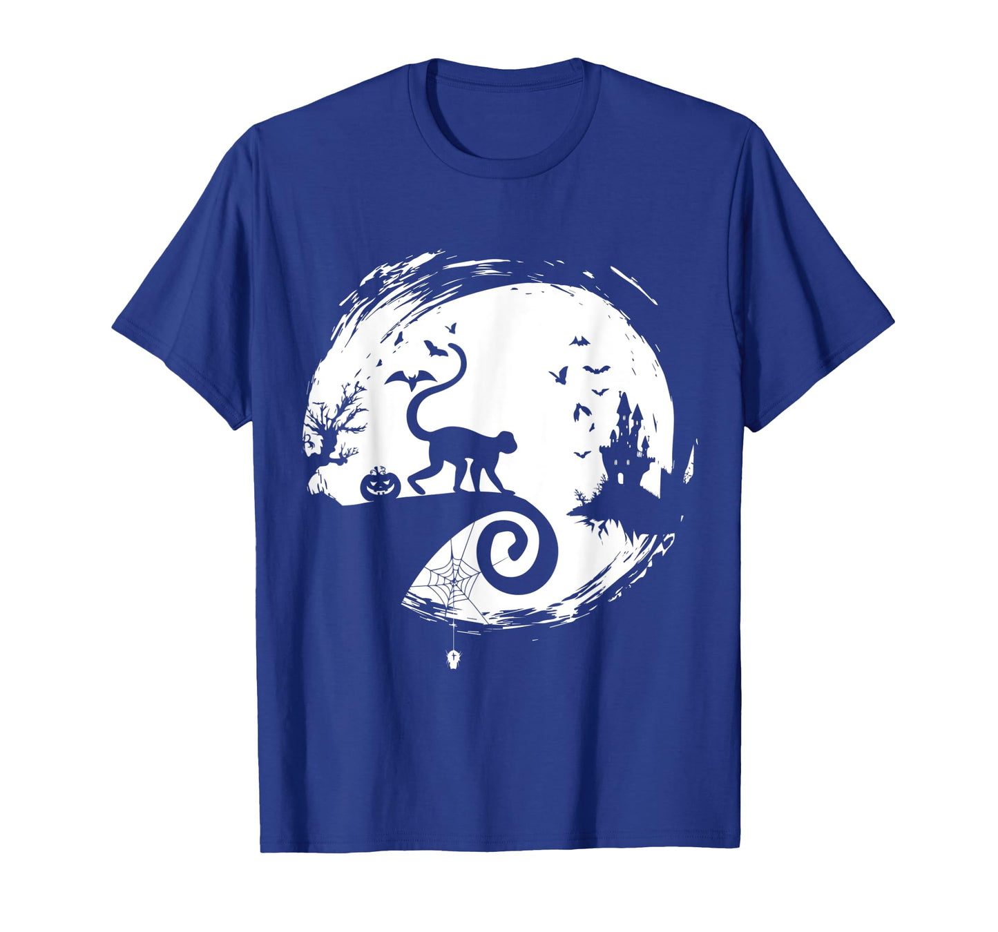 Spider Monkey Halloween Costume Moon Silhouette Creepy T-Shirt
