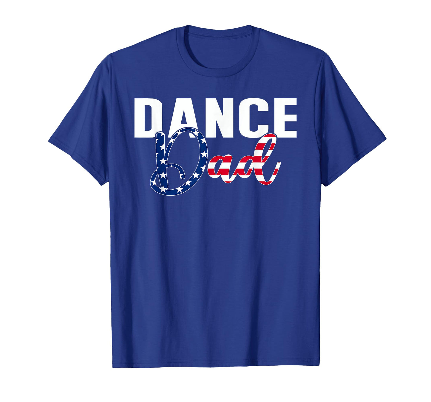 Funny Dance Dad Dancing Prop American Flag Proud Fathers Day T-Shirt