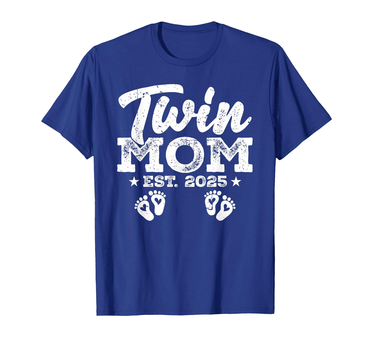Funny Twin Mom EST 2025 Happy Mothers Day Women Girl T-Shirt