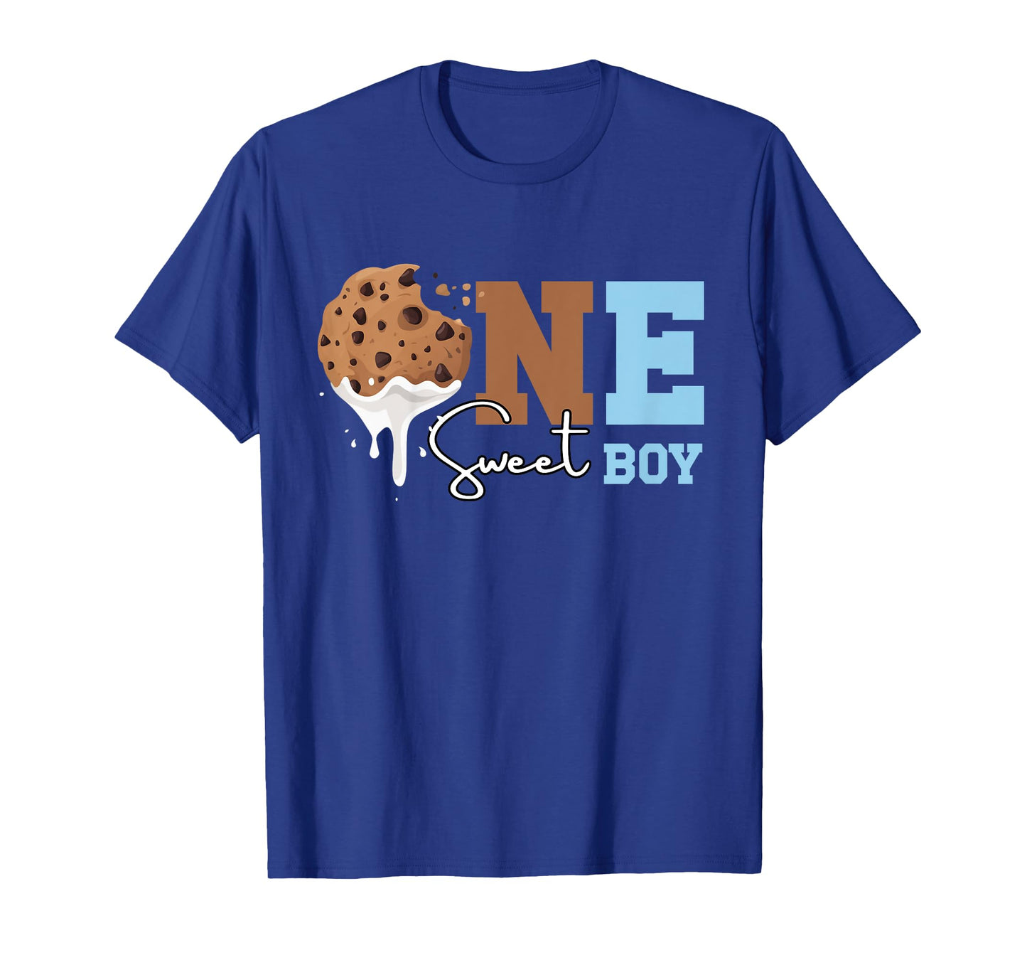 Kids One Sweet Boy Cookies and Milk 1st Birthday T-Shirt