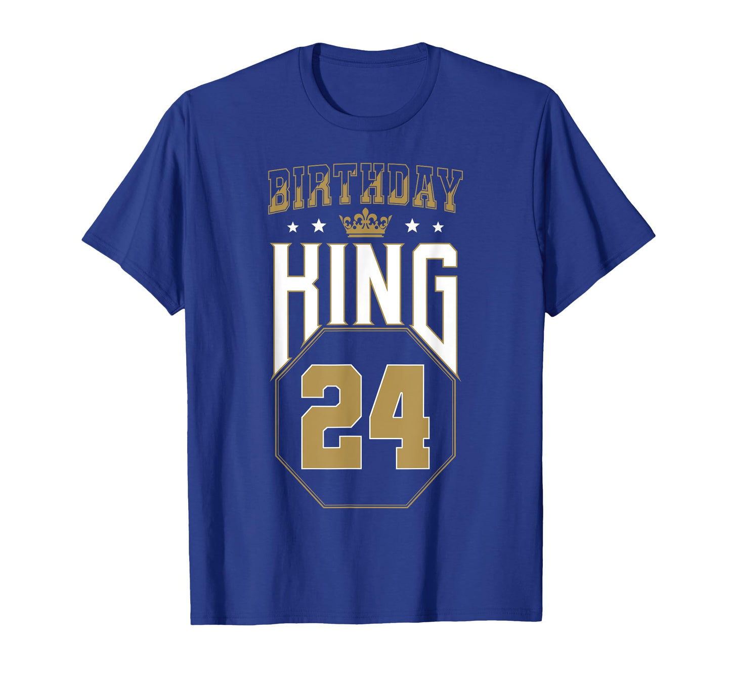 Birthday King 24th Birthday Crown 24 Years Bday For Men T-Shirt