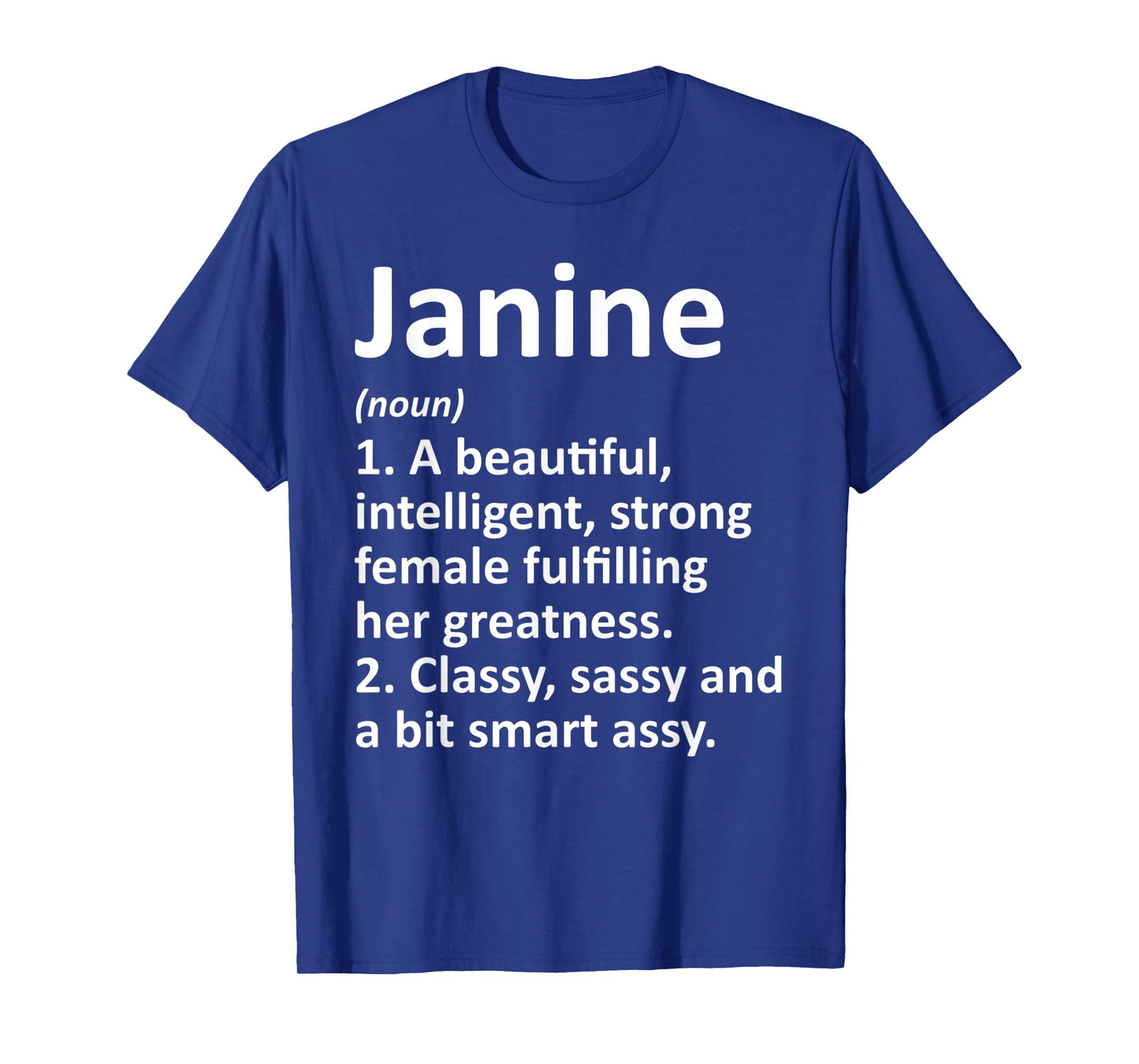 JANINE Definition Personalized Name Funny Christmas Gift T-Shirt