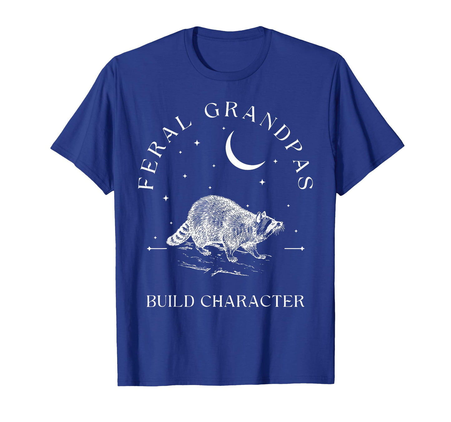 Retro Feral Grandpas Build Character Grandad Raccoon Lover T-Shirt