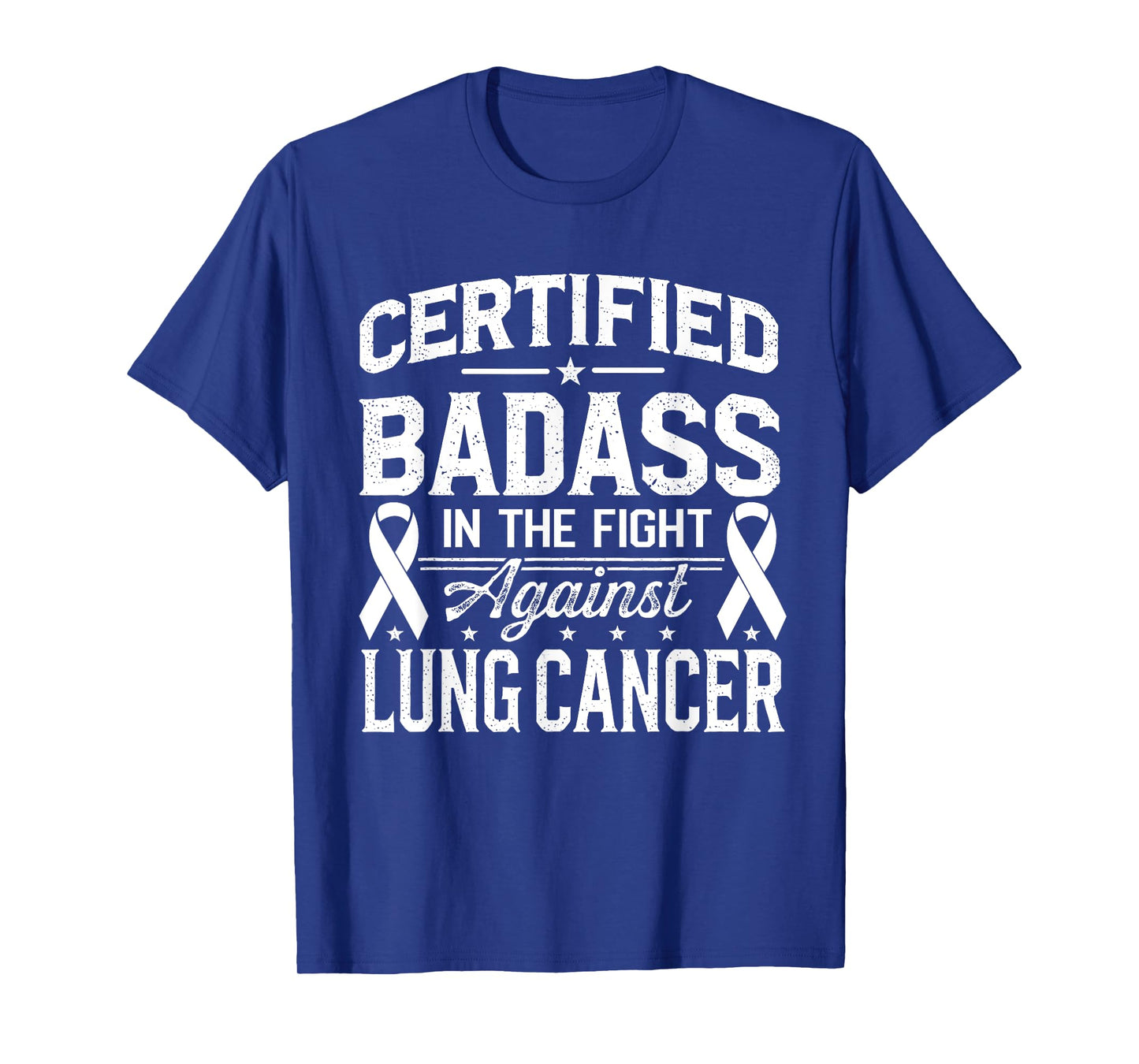 Lung Cancer Warrior White Ribbon Lung Cancer Awareness T-Shirt
