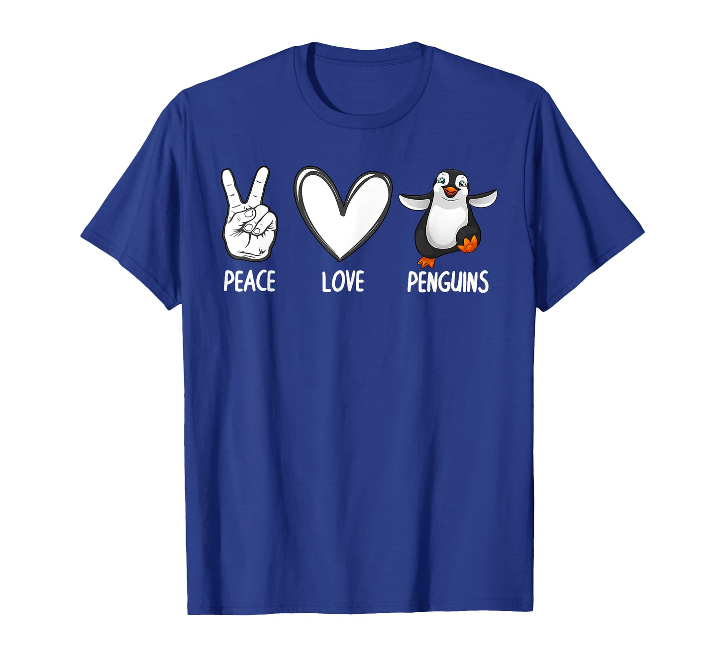Cool Penguin Art For Men Women Peace Love Penguins Zookeeper T-Shirt