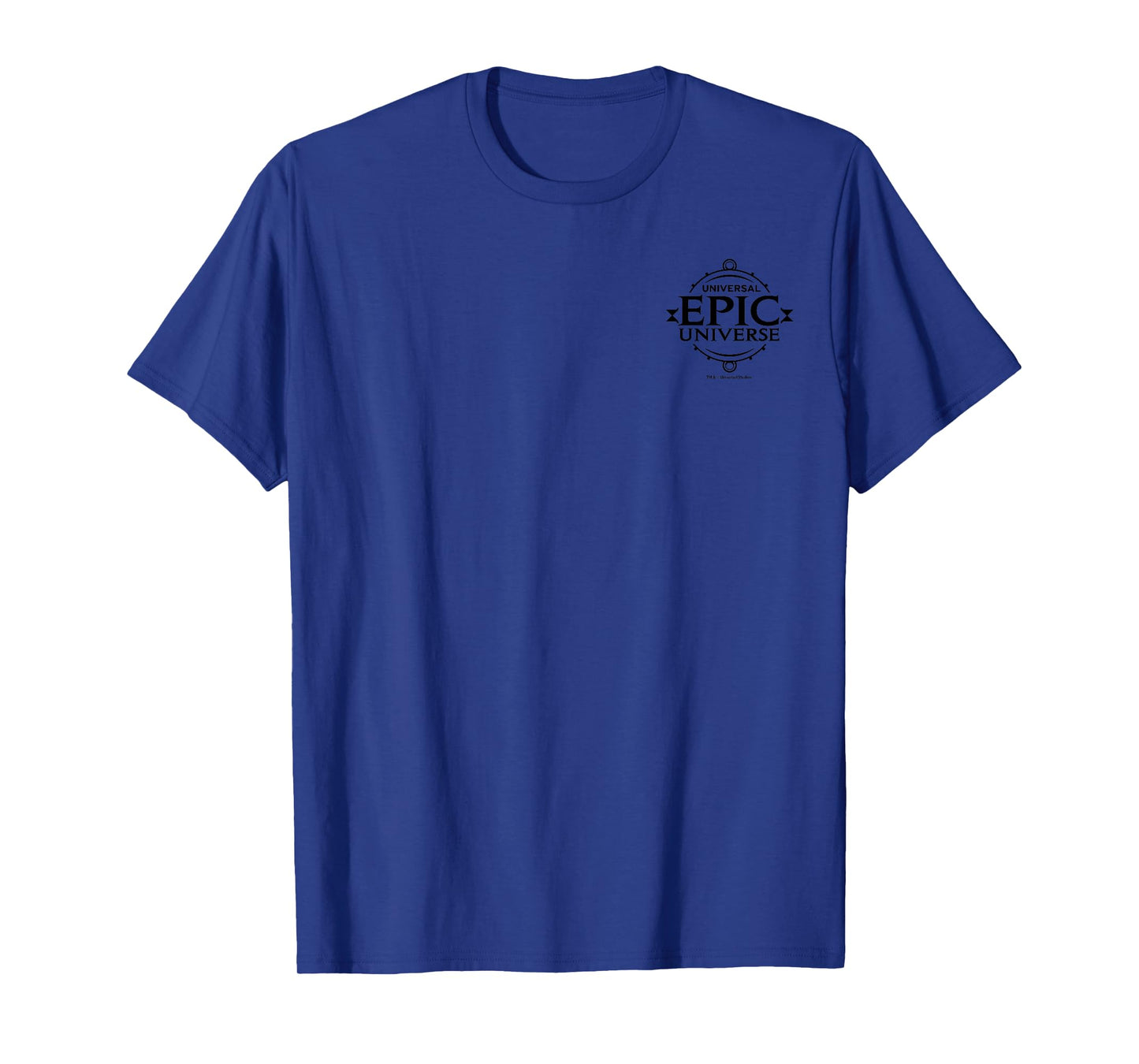 Universal Epic Universe Minimalist Logo Black Pocket Hit T-Shirt