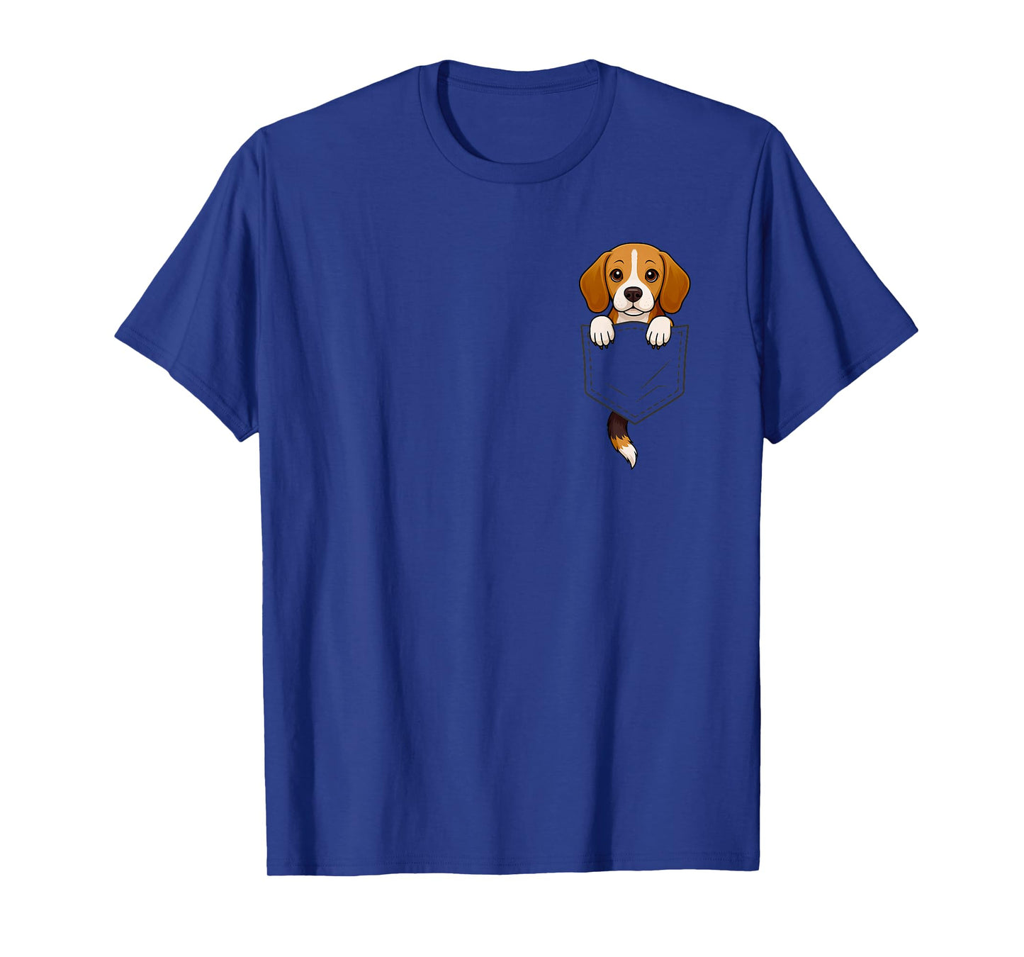 Funny Beagle Peeking in Pocket Animal Dog Lover Pet Mom T-Shirt