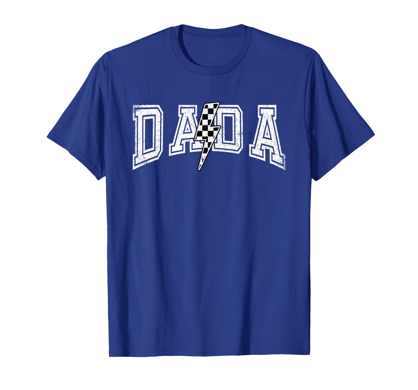 Vintage Dad Grandpa Fathers Day Tee Dada Lightning Checkered T-Shirt