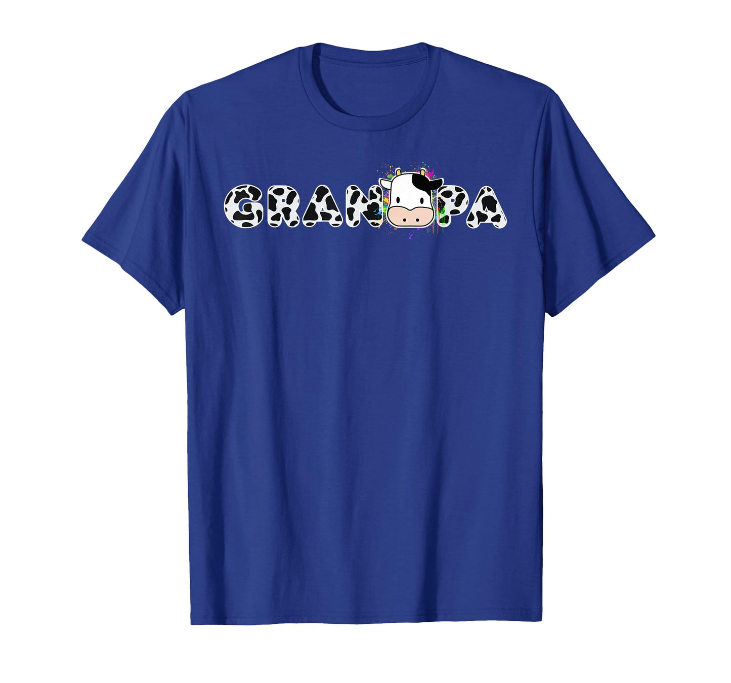 Cow Grandpa Birthday Farm Animals Grandpa Cow Farm Birthday T-Shirt