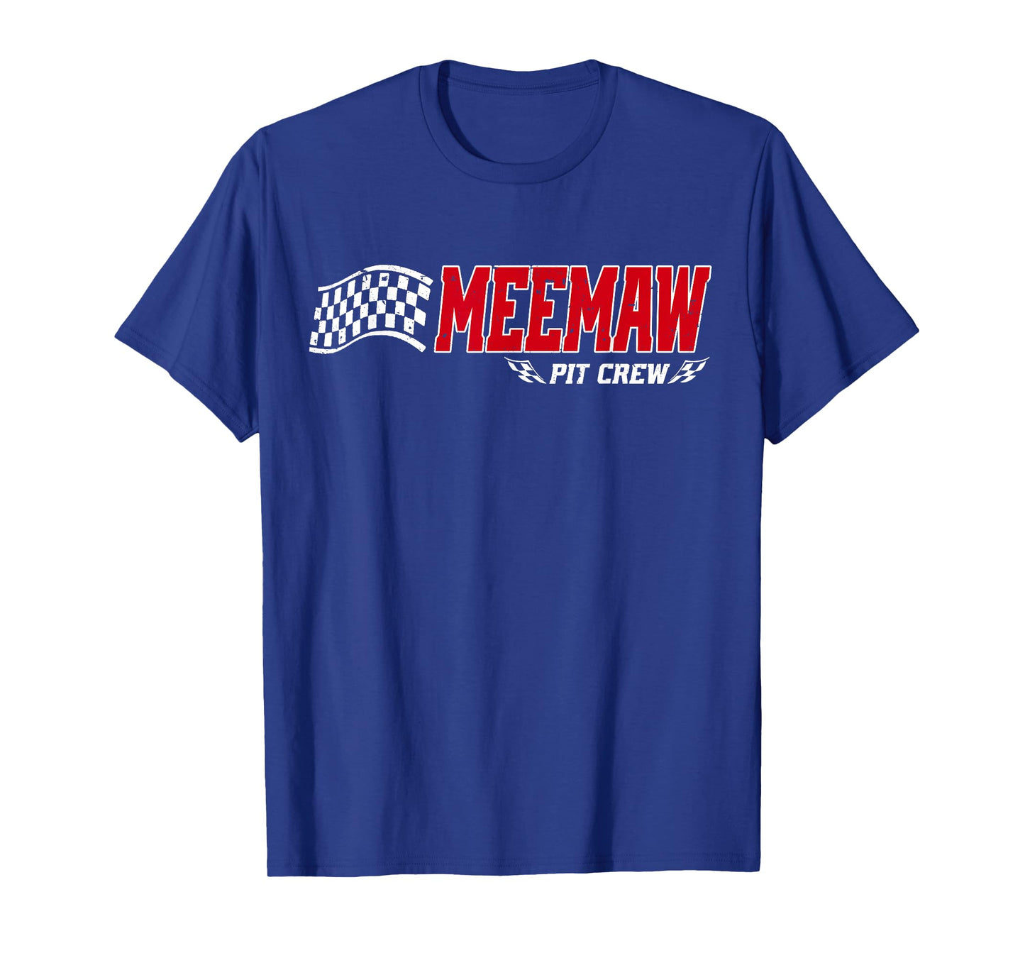 Meemaw Pit Crew Race Car Birthday Family Matching T-Shirt