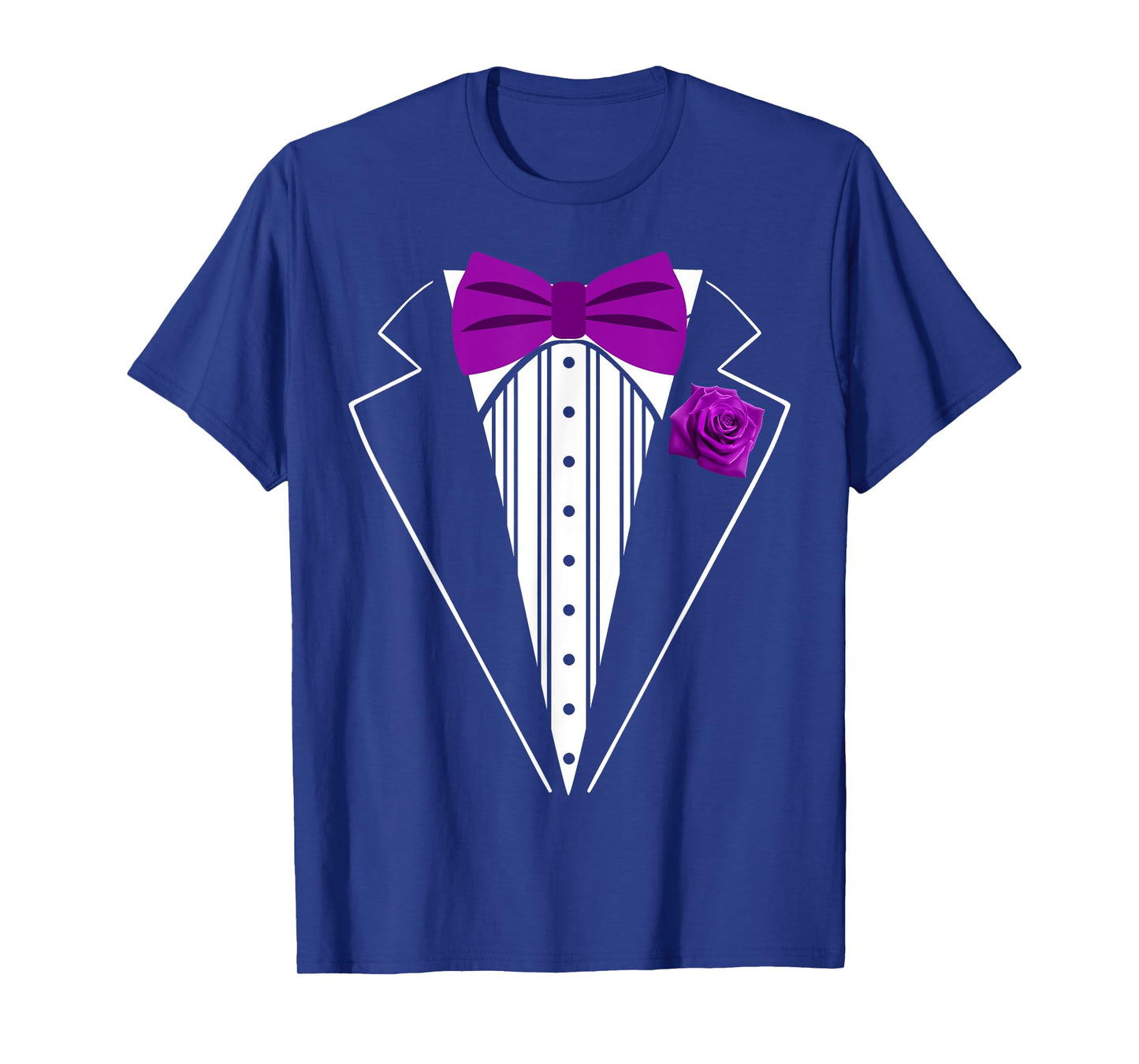 Kids Adult Purple Bowtie Tuxedo, Toddler Costume Youth Tux T-Shirt
