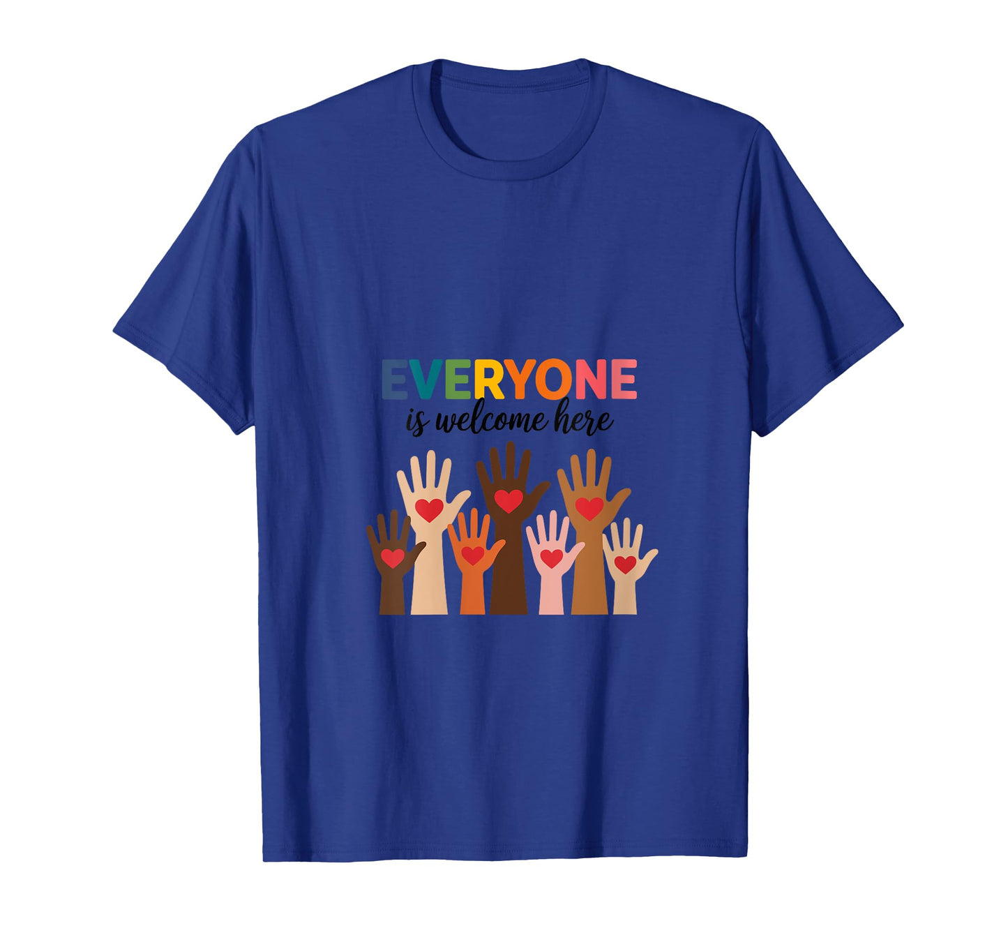 Womens Everyone Is Welcome Here V-Neck T-Shirt