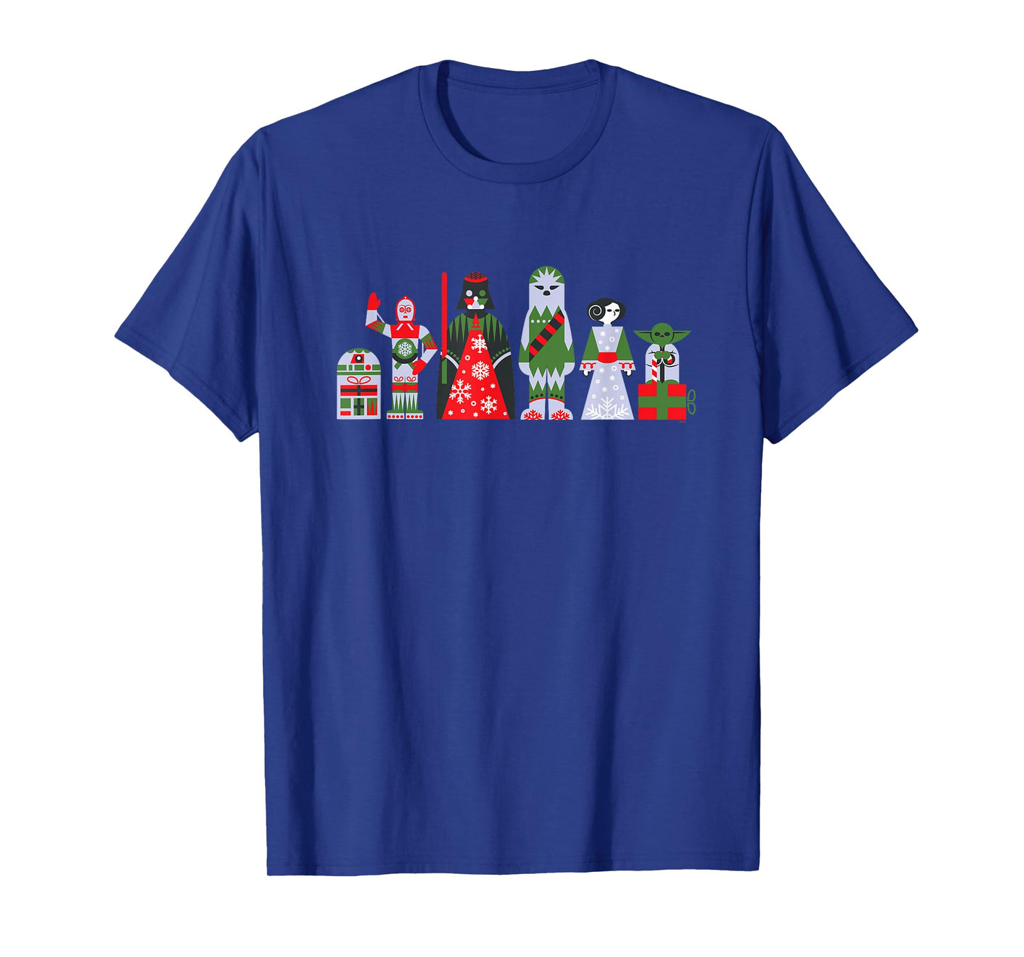 Star Wars Holiday Galactically Festive Christmas Pattern T-Shirt