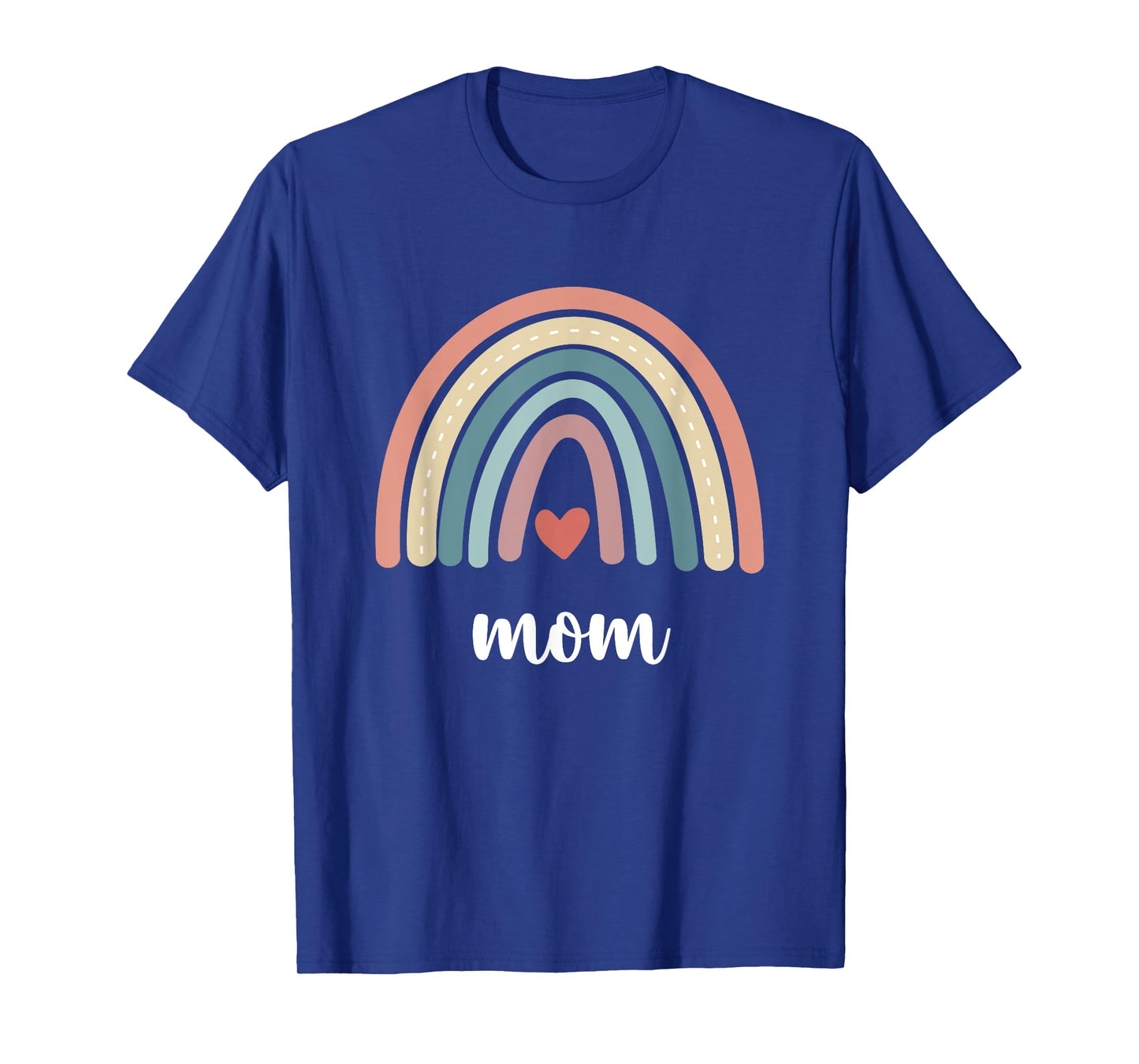 Mom Rainbow Mama Boho Rainbow Family Matching Mommy Birthday T-Shirt
