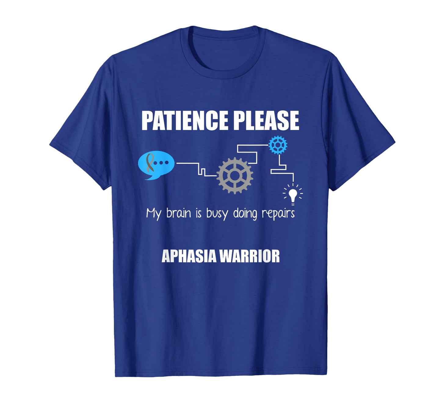 Aphasia Awareness Month Funny Gifts Aphasia Warrior Patience Survivor Awareness DA1 Black Women's Modern Casual Humorous T-Shirt