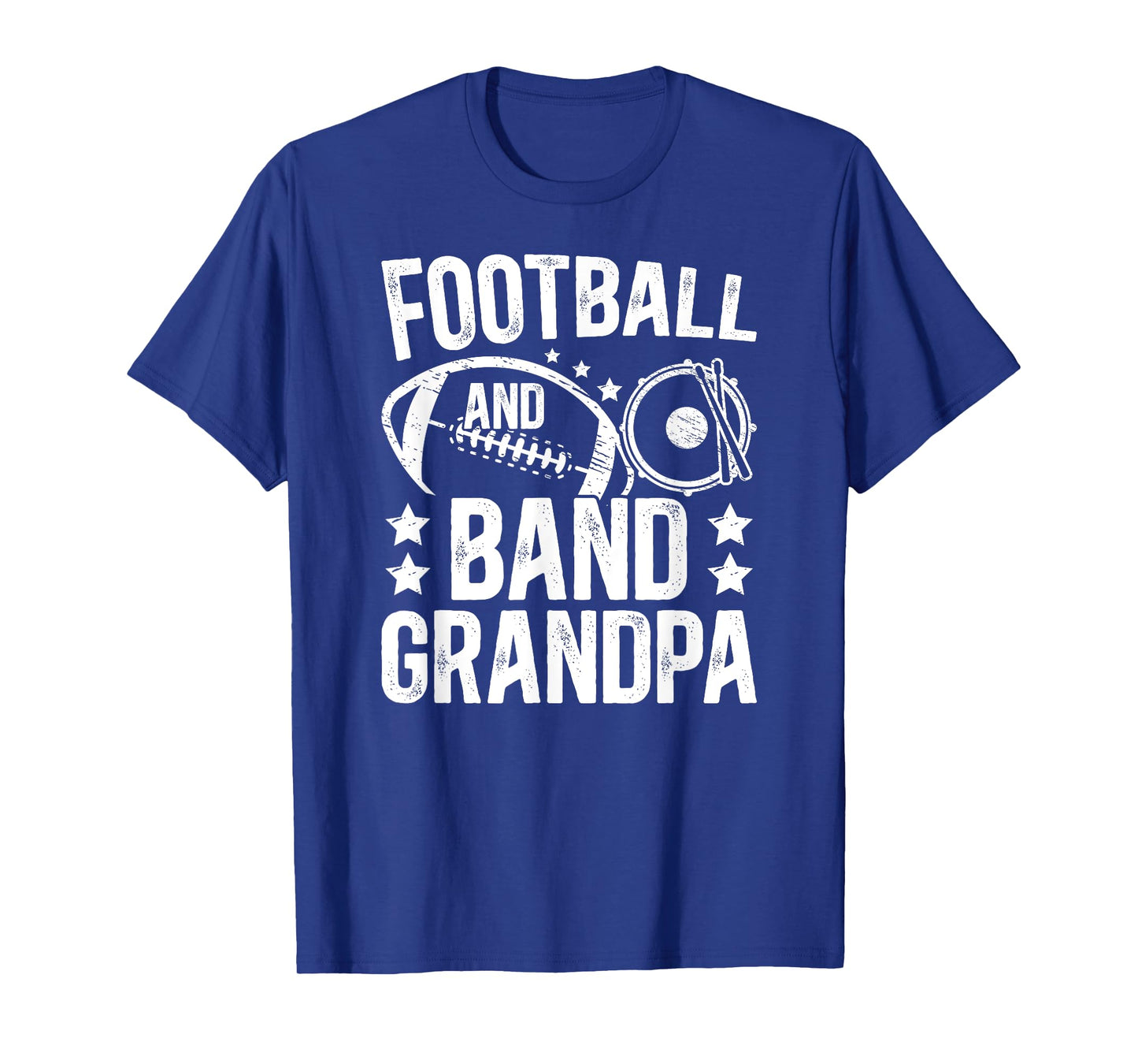 Football And Band Grandpa Marching Band & Football Grandpa T-Shirt