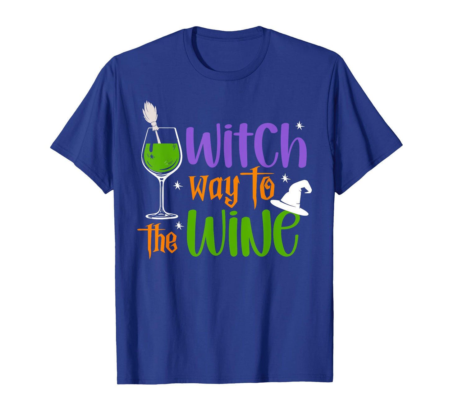 Witch Way to the Wine Funny Drinking Lover Halloween Costume T-Shirt