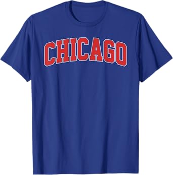 Chicago Red Text Throwback Design For Men Women Kids T-Shirt