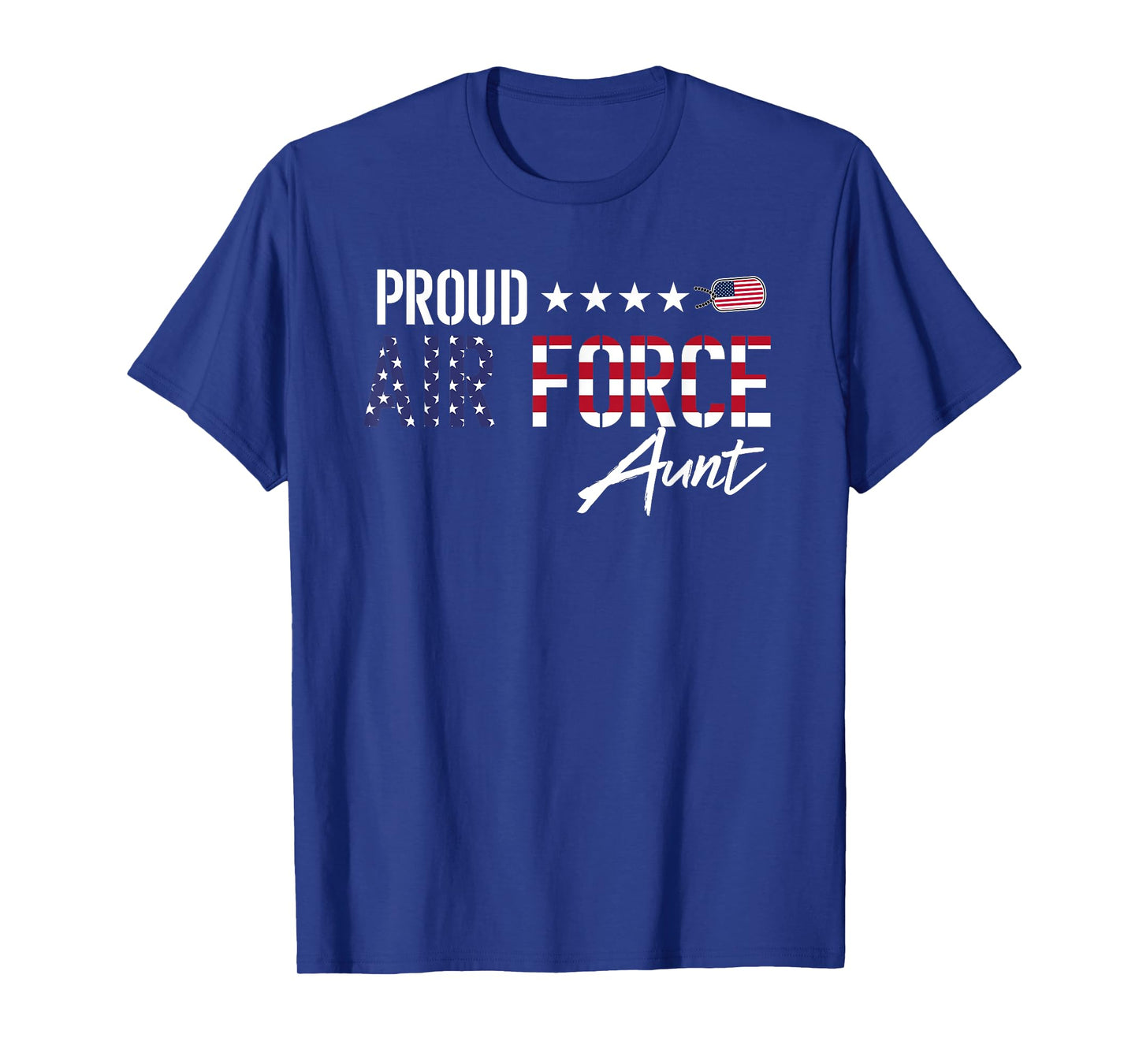 US Flag Proud Air Force Aunt T-Shirt
