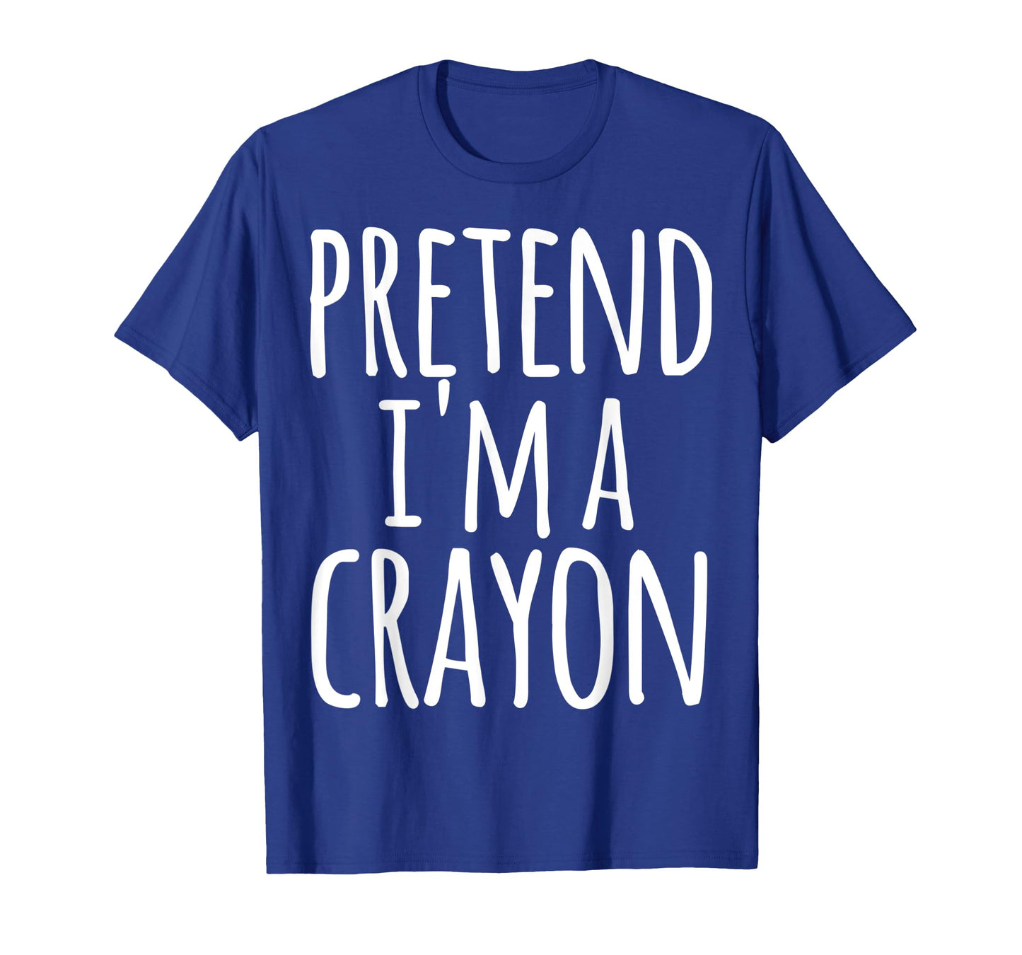Funny Lazy Halloween Tee Shirt PRETEND I'M A CRAYON COSTUME T-Shirt