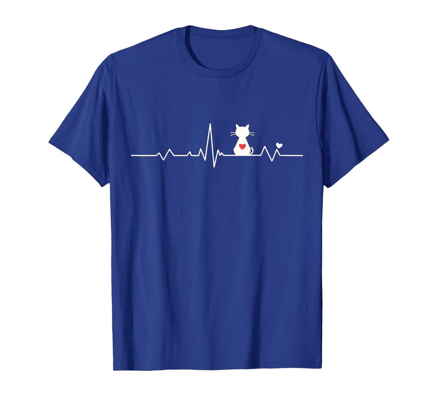 Heartbeat Cat Love Heartbeat EKG Design T-Shirt