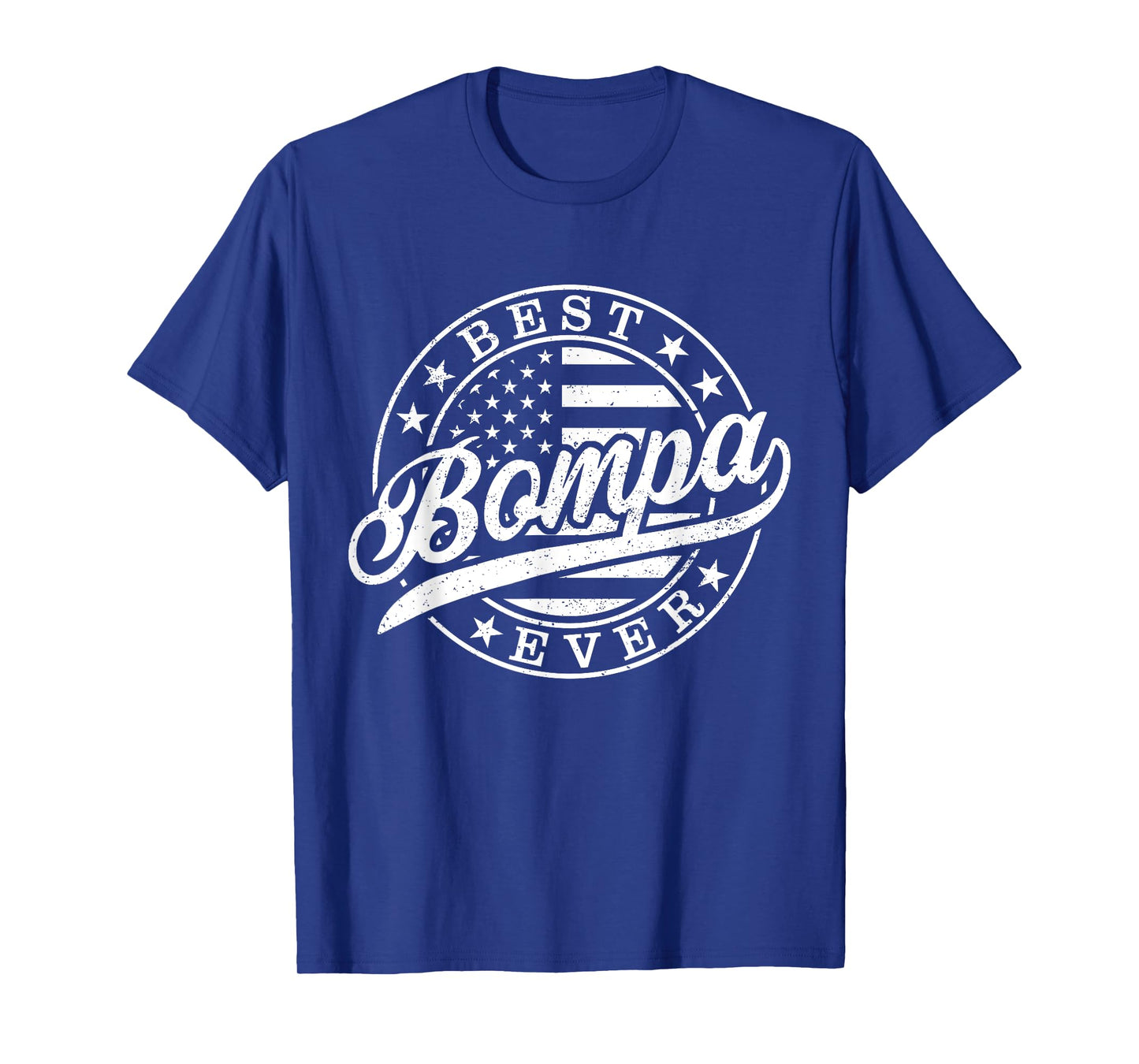 Best Bompa Ever American US Flag Funny Grandpa Father's Day T-Shirt
