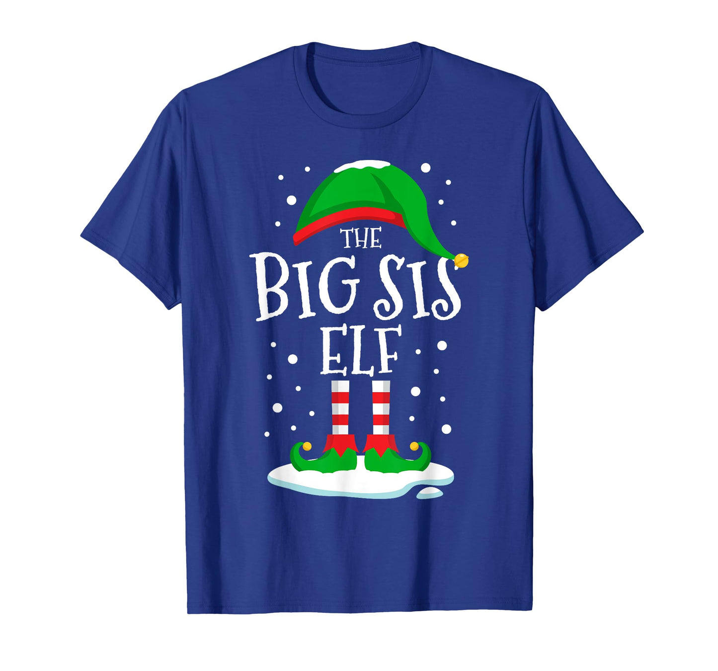 The Big Sis Elf Christmas Family Matching Xmas Sister Funny T-Shirt