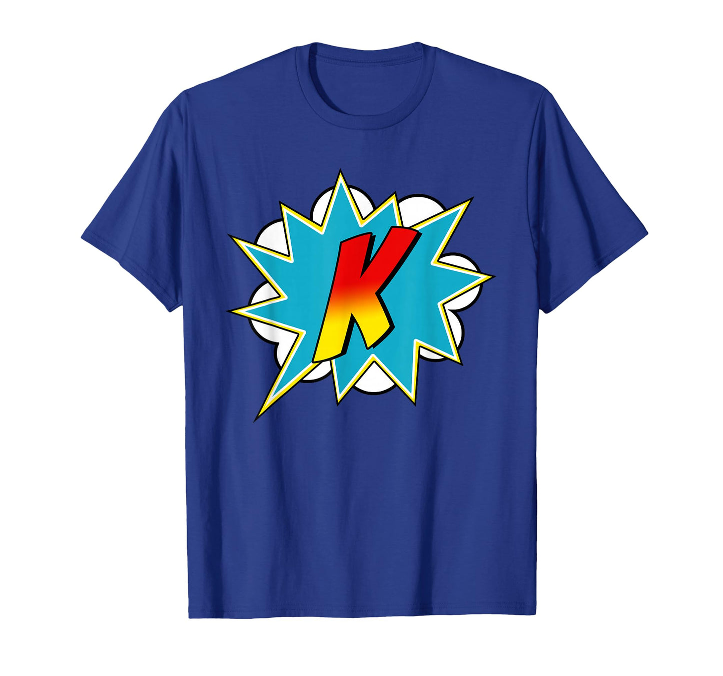 Letter K Superhero Name Comic Letter Retro Costume T-Shirt