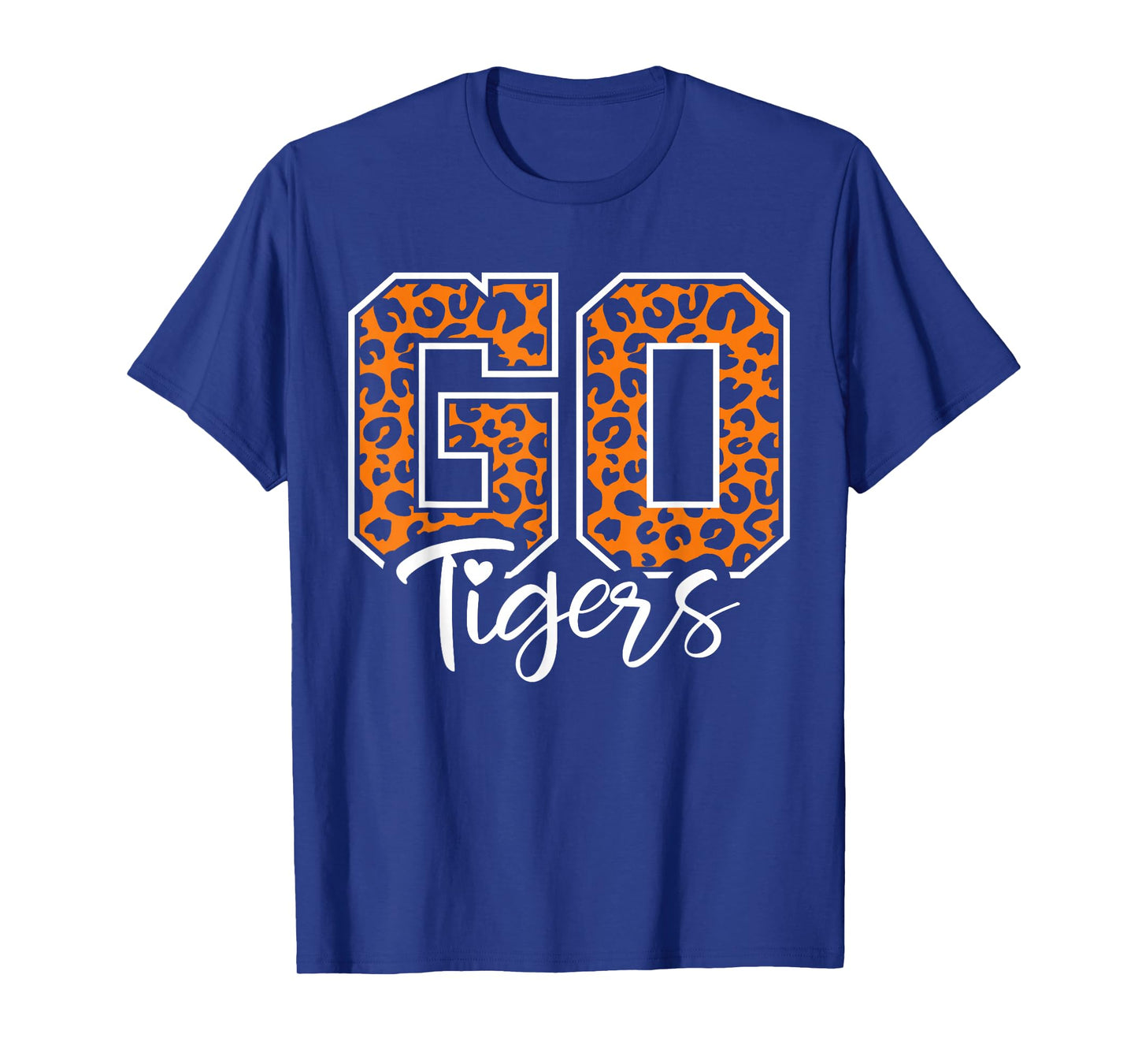 Tigers School Sports Fan Team Spirit Mascot Cute Heart T-Shirt