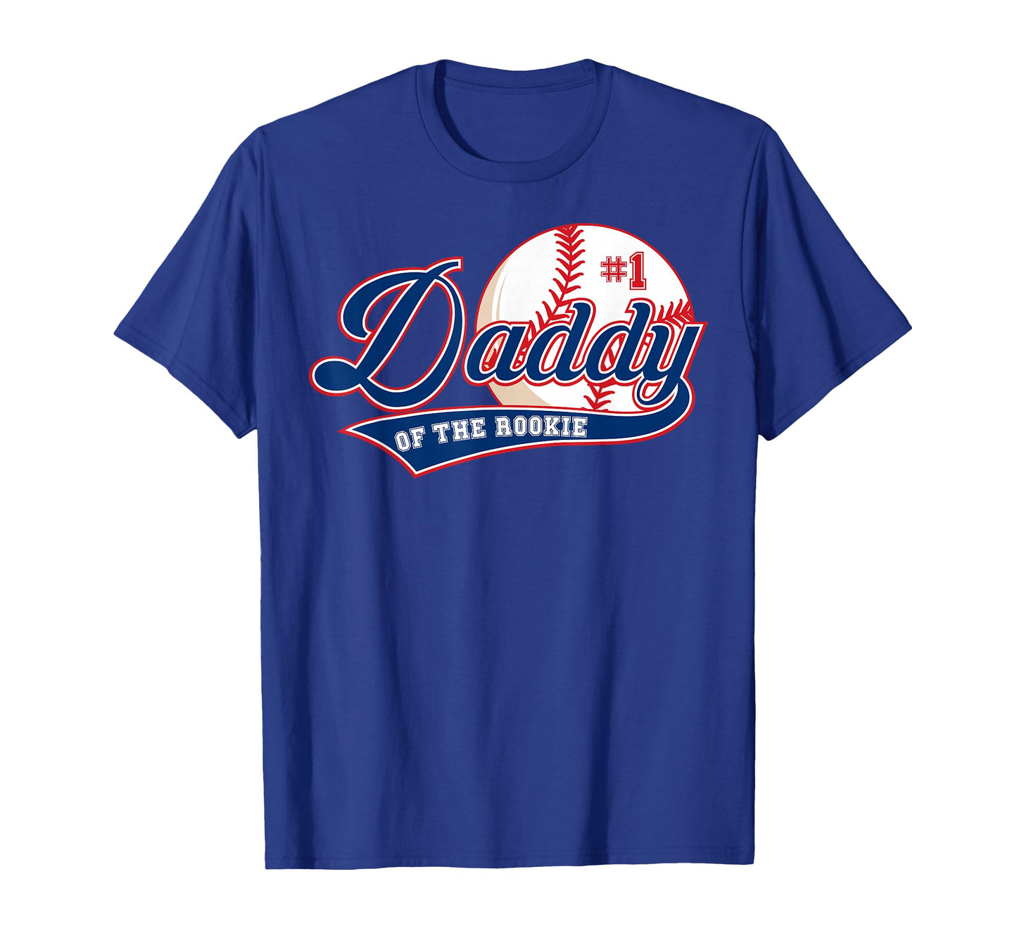 Daddy of Rookie of Year 1st Birthday Baseball Theme Matching T-Shirt