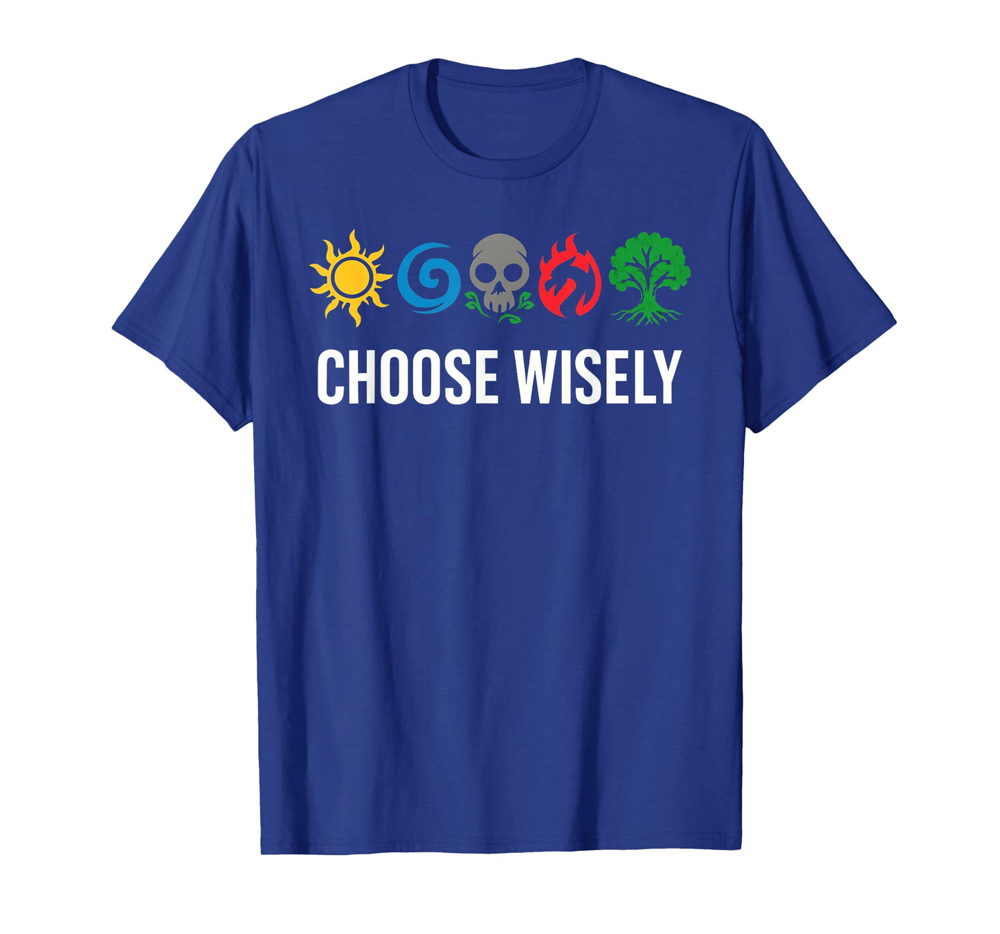 Mana Symbols Gathering Magic - Choose Wisely Blue Red Green T-Shirt