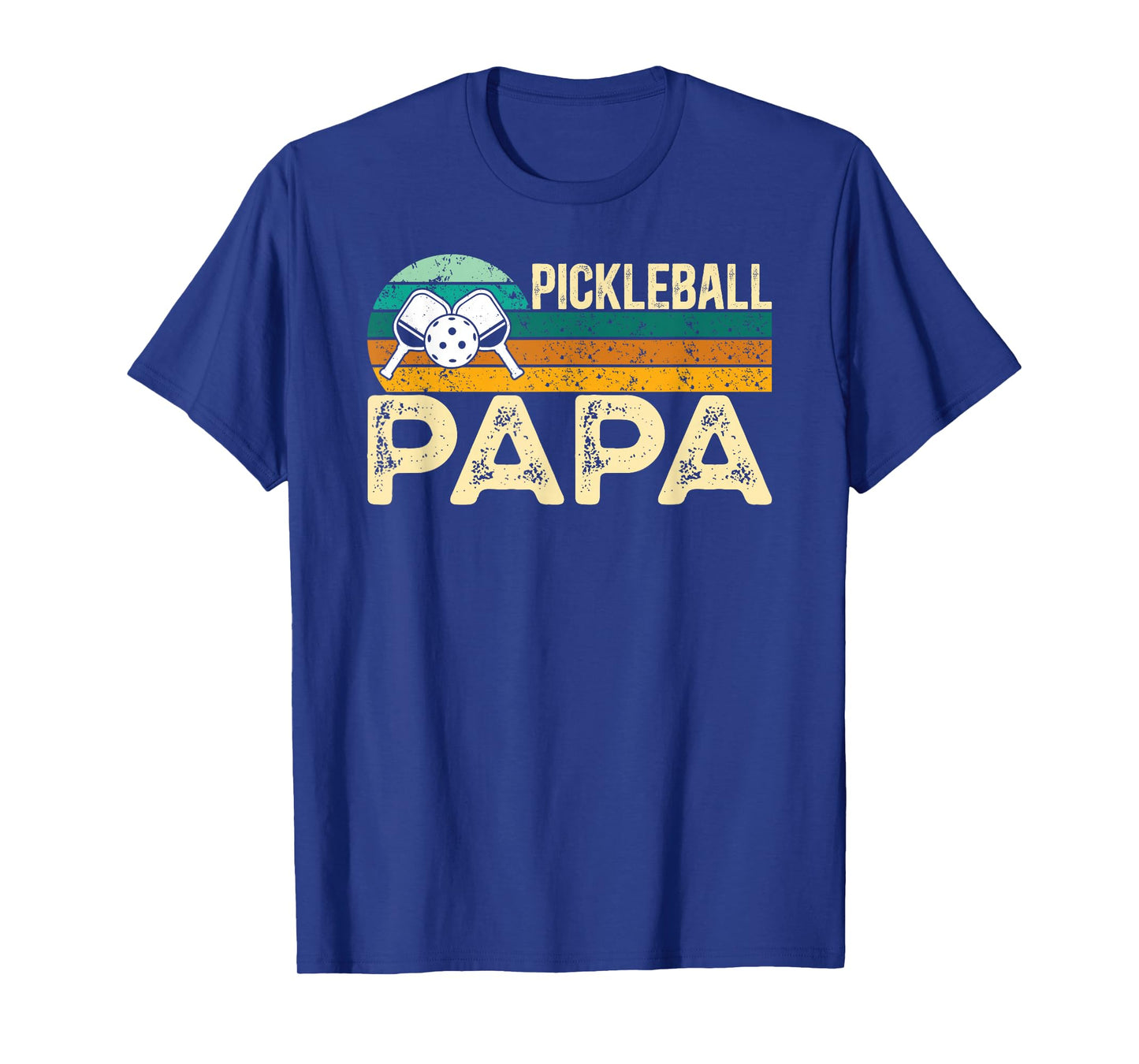 Pickleball Papa Retro Pickleball Player Papa Grandpa T-Shirt