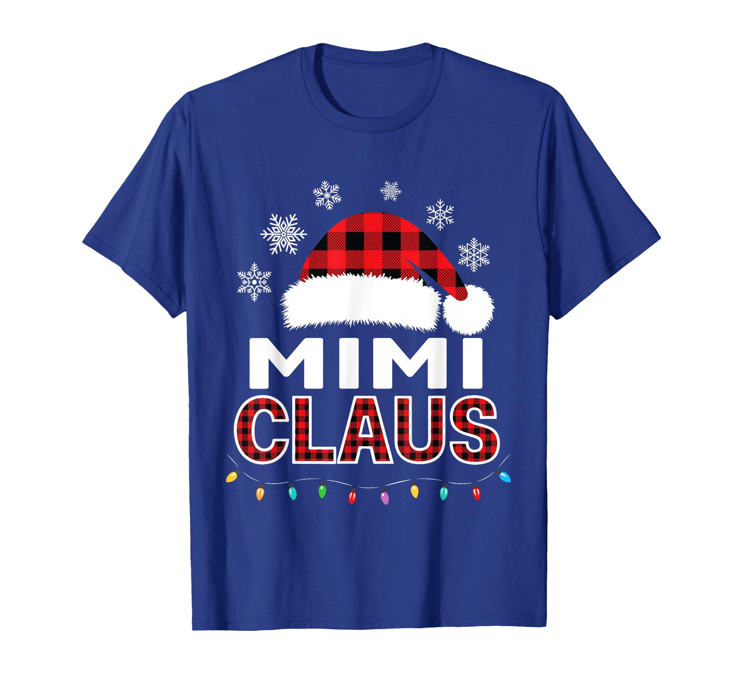 Mimi Claus Christmas Lights Santa Pajama Family Matching T-Shirt