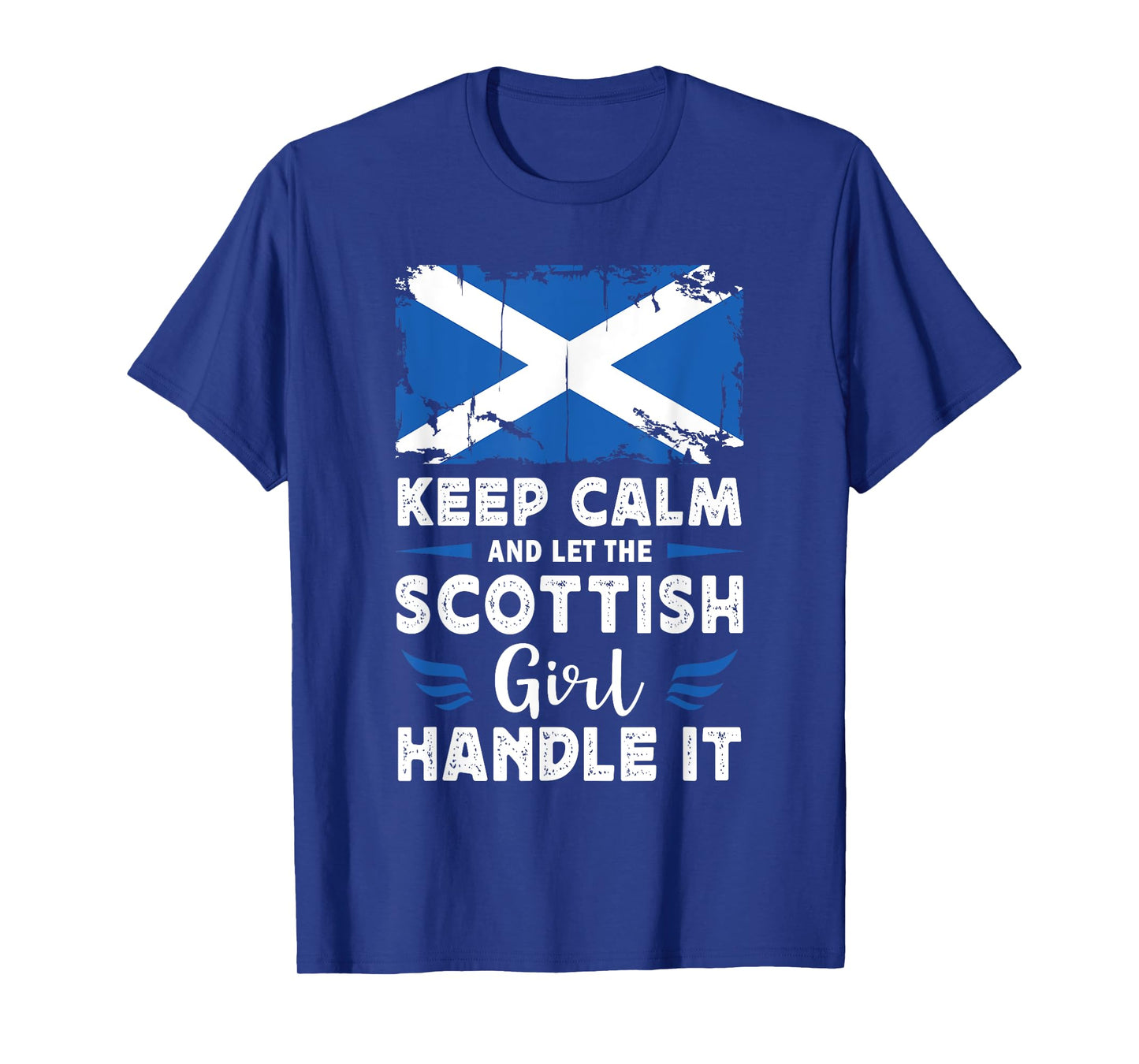 Let The Scottish Girl Handle it Scotland Flag T-Shirt