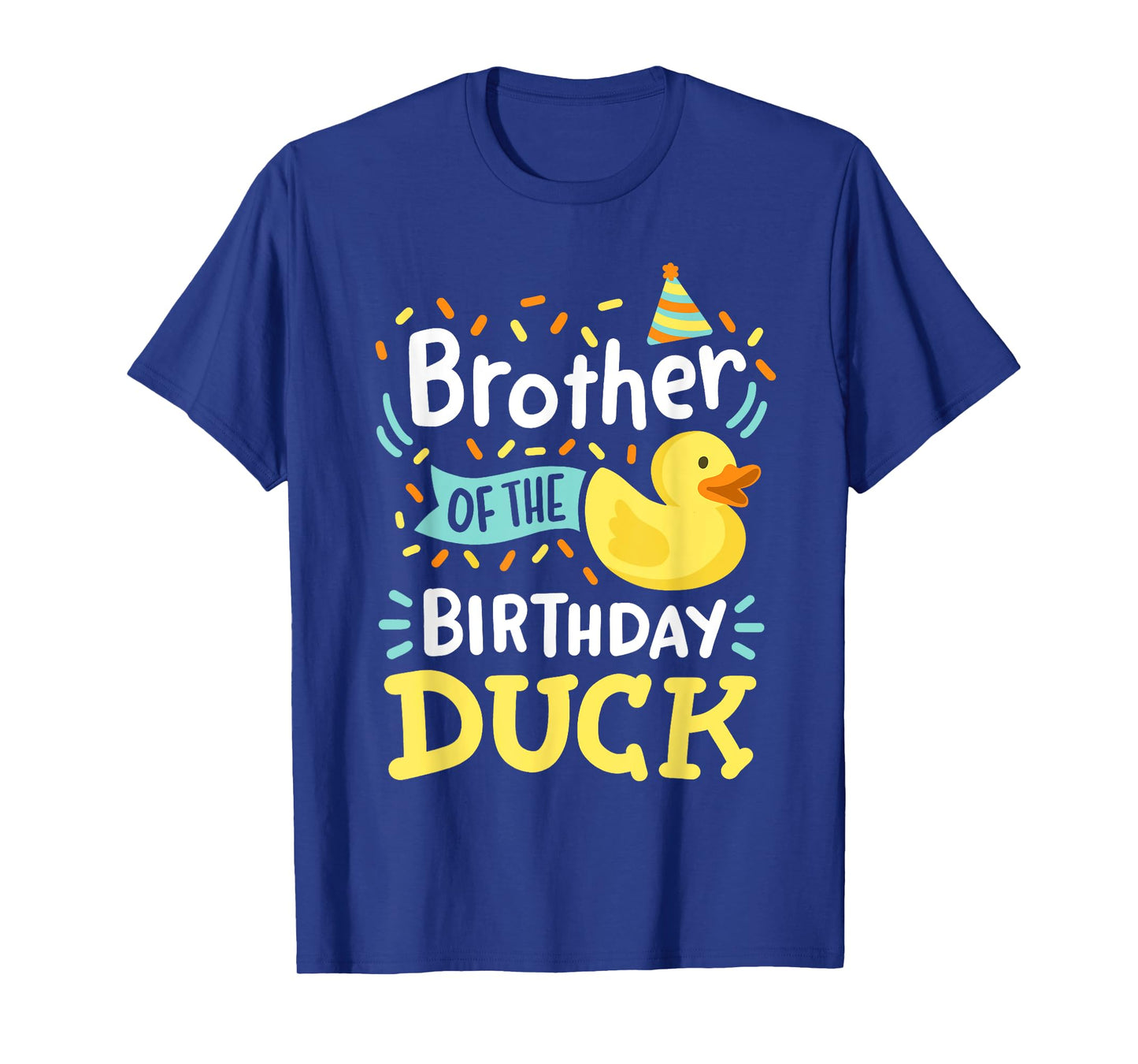 Kids Birthday Duck Crew Gear Brother Of The Birthday Duck Boy Rubber Duck Bday Family T-Shirt