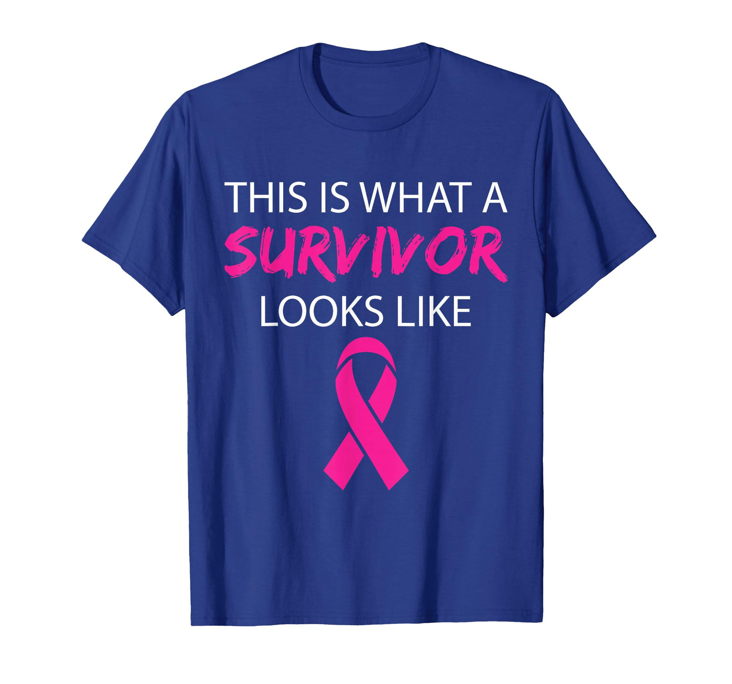 This is What A Survivor Looks Like Pink Ribbon Women Girls T-Shirt