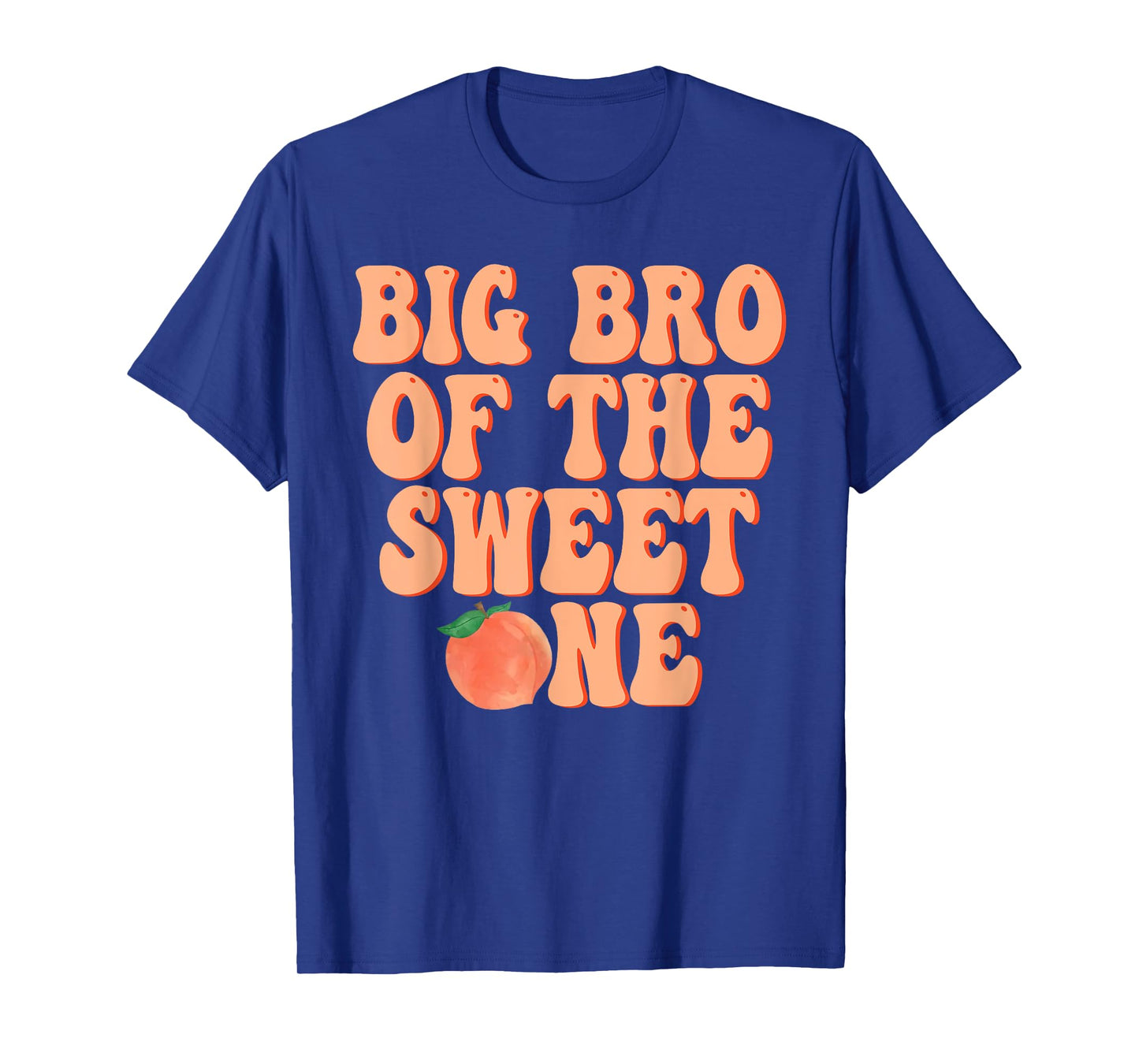 Big Brother of The Sweet One Peach 1st Birthday on Peach T-Shirt