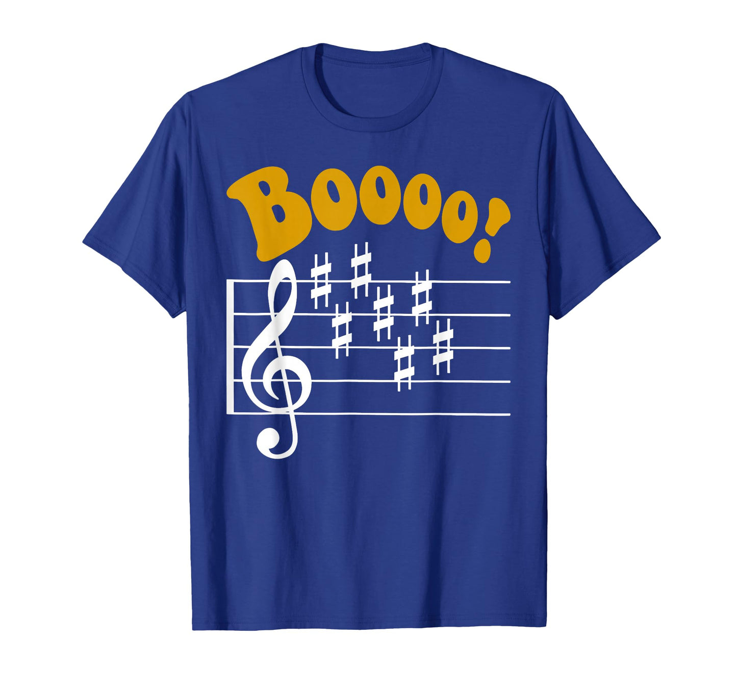 Scary Key Signature Boo Music Halloween Musician Teacher T-Shirt