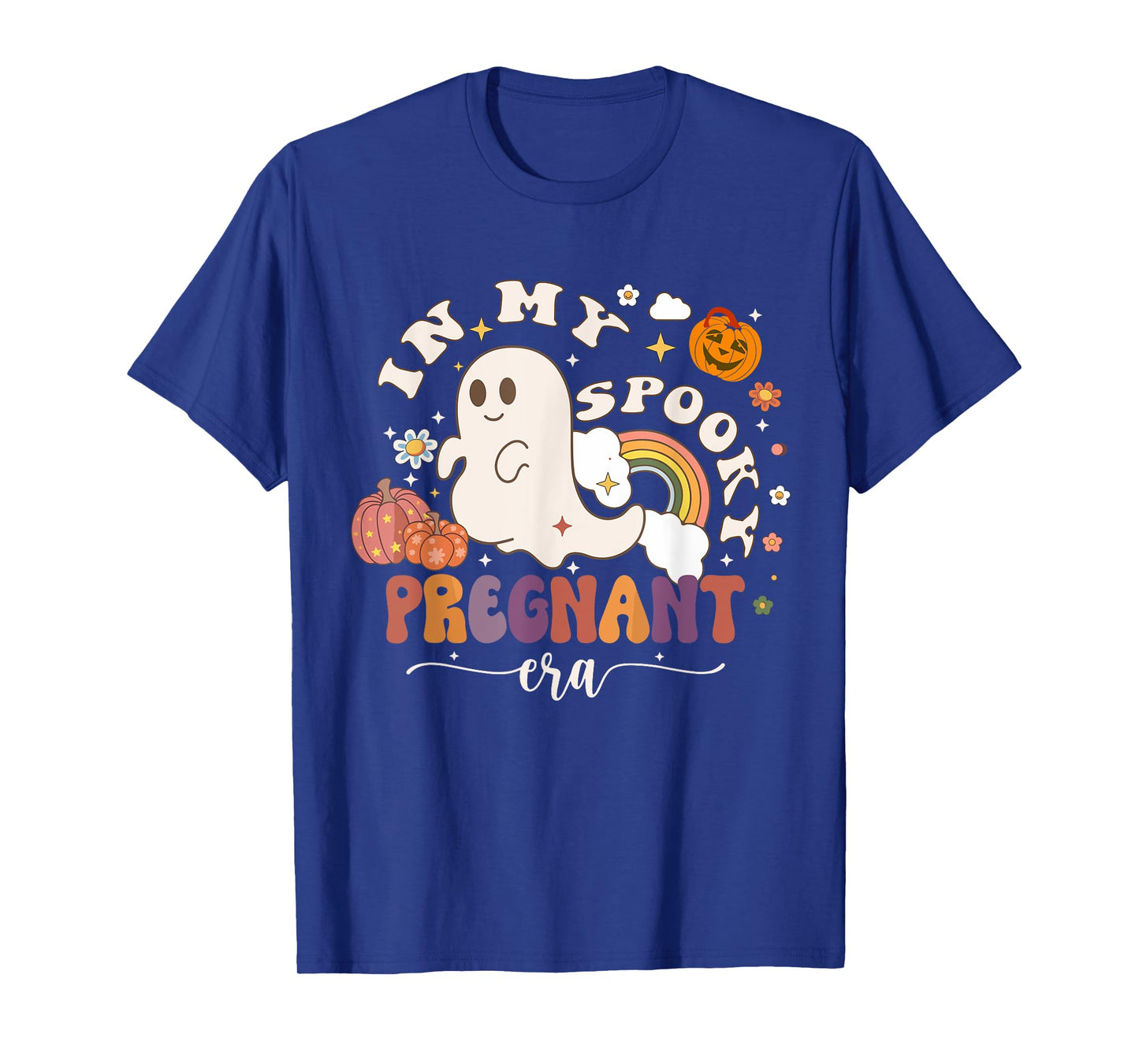 In My Spooky Pregnant Era Ghost Halloween Pregnant Mom Women T-Shirt