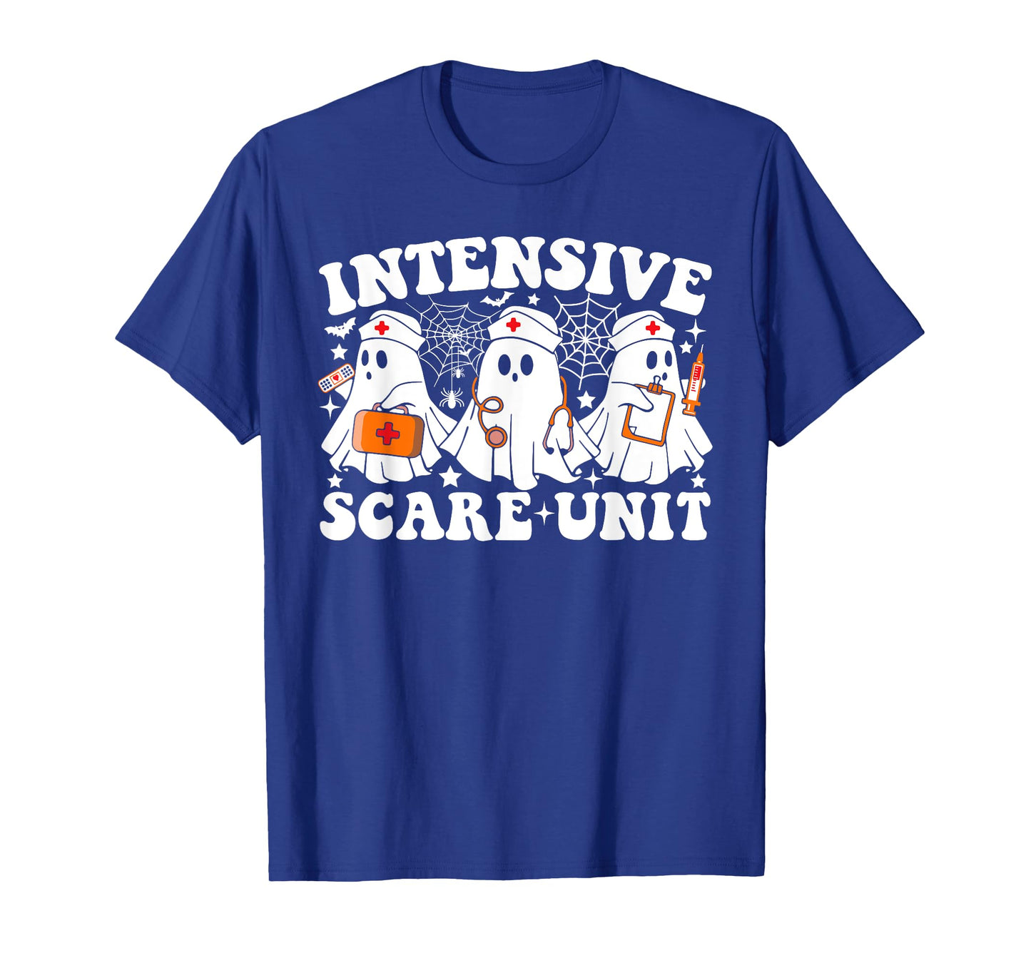 Intensive Care Scare Unit Halloween Ghost Nurse ICU Nursing T-Shirt