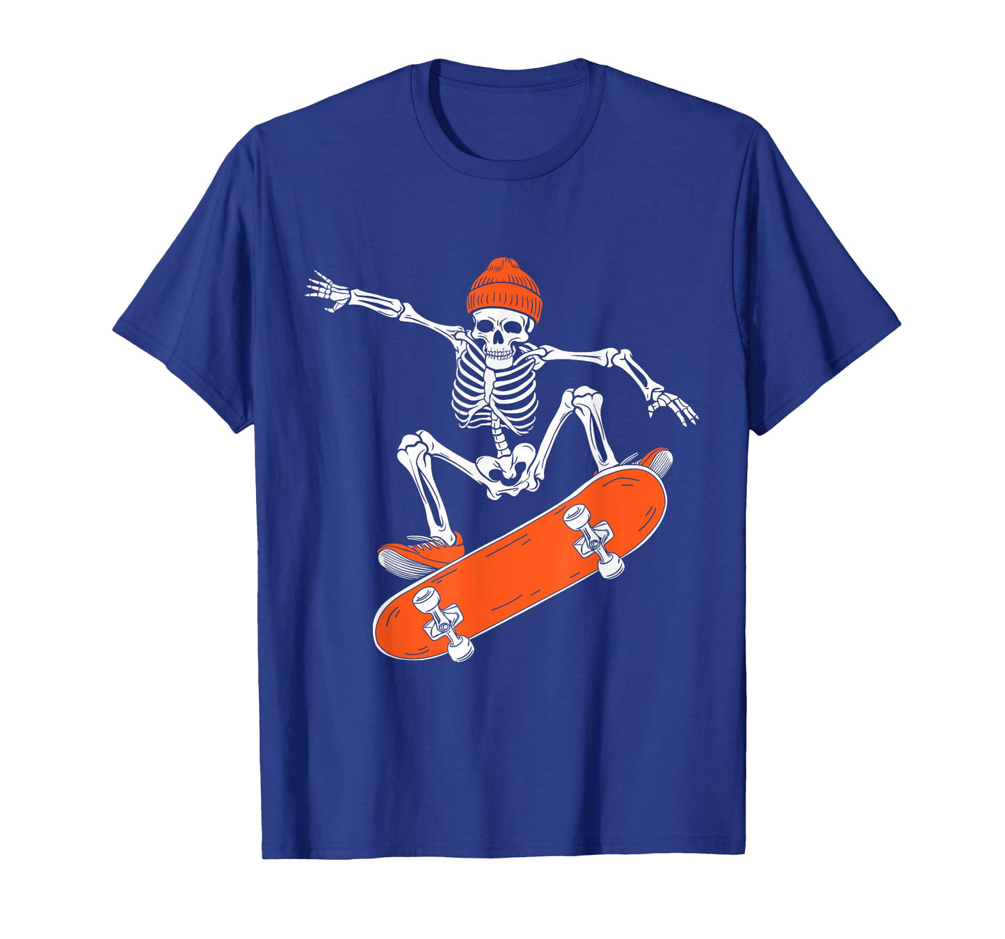 Skateboarding Skeleton Riding Skateboard Halloween Skater T-Shirt