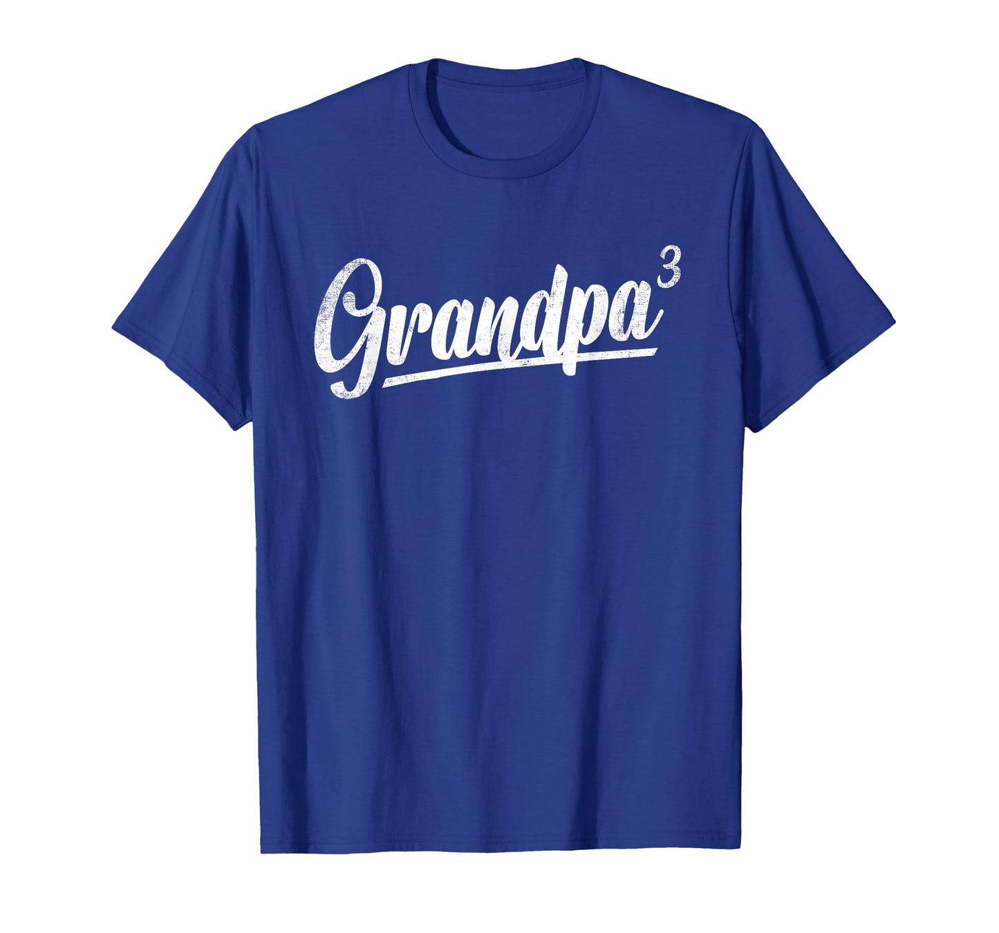 Grandpa Of 3 Three 3 Cubed 3 Grandkid Pregnancy Announcement T-Shirt