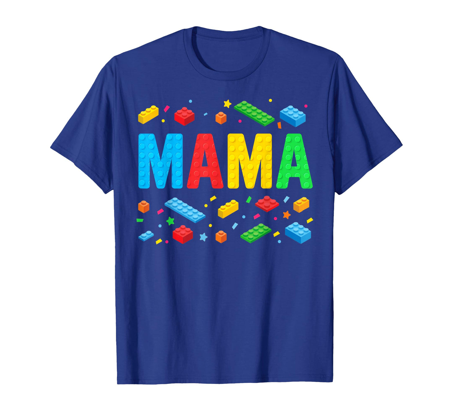 Mama Master Builder Building Bricks Blocks Funny Mothers Day T-Shirt